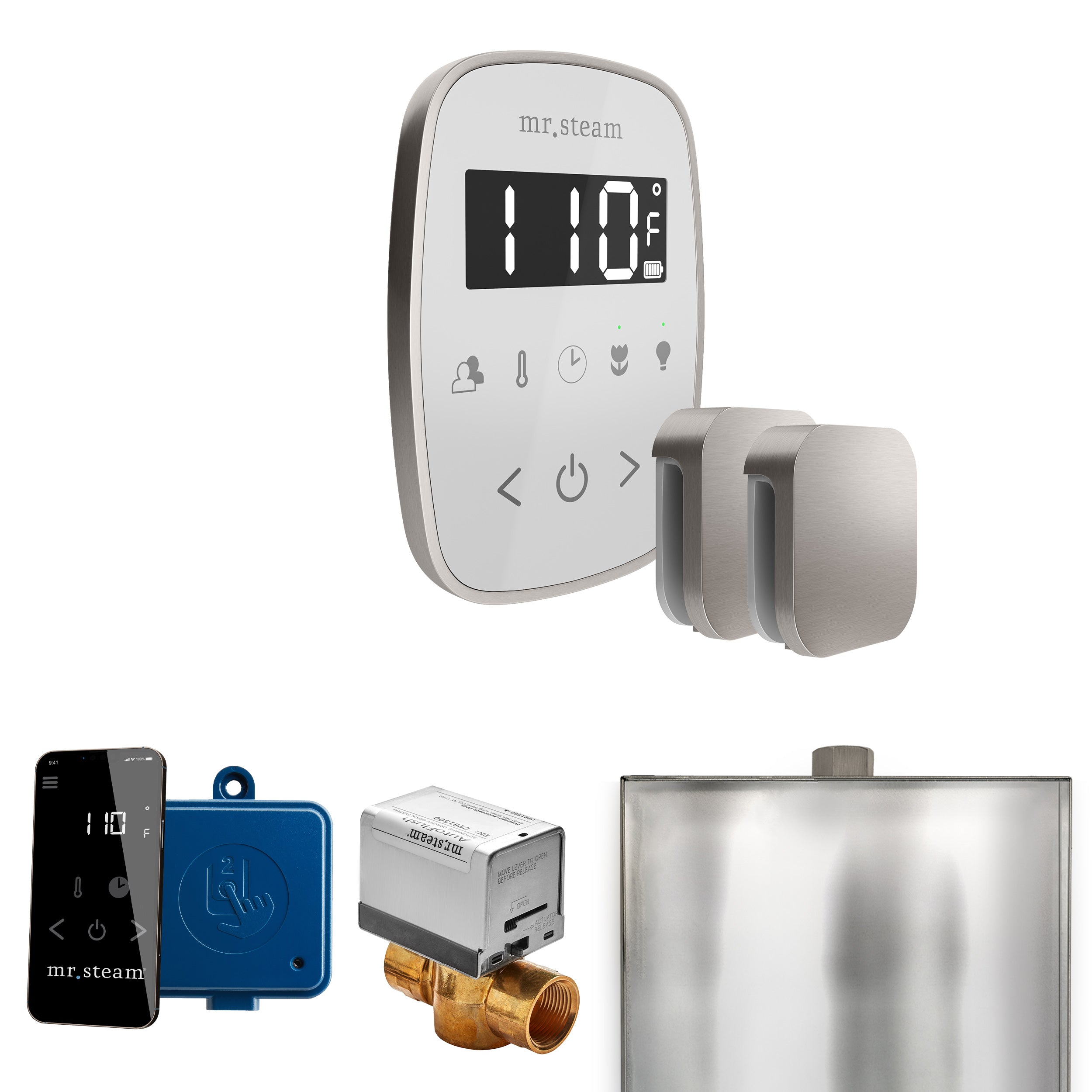 Mr Steam ButlerFlex Max Steam Shower Control Package with TempoFlex Control and Steamhead