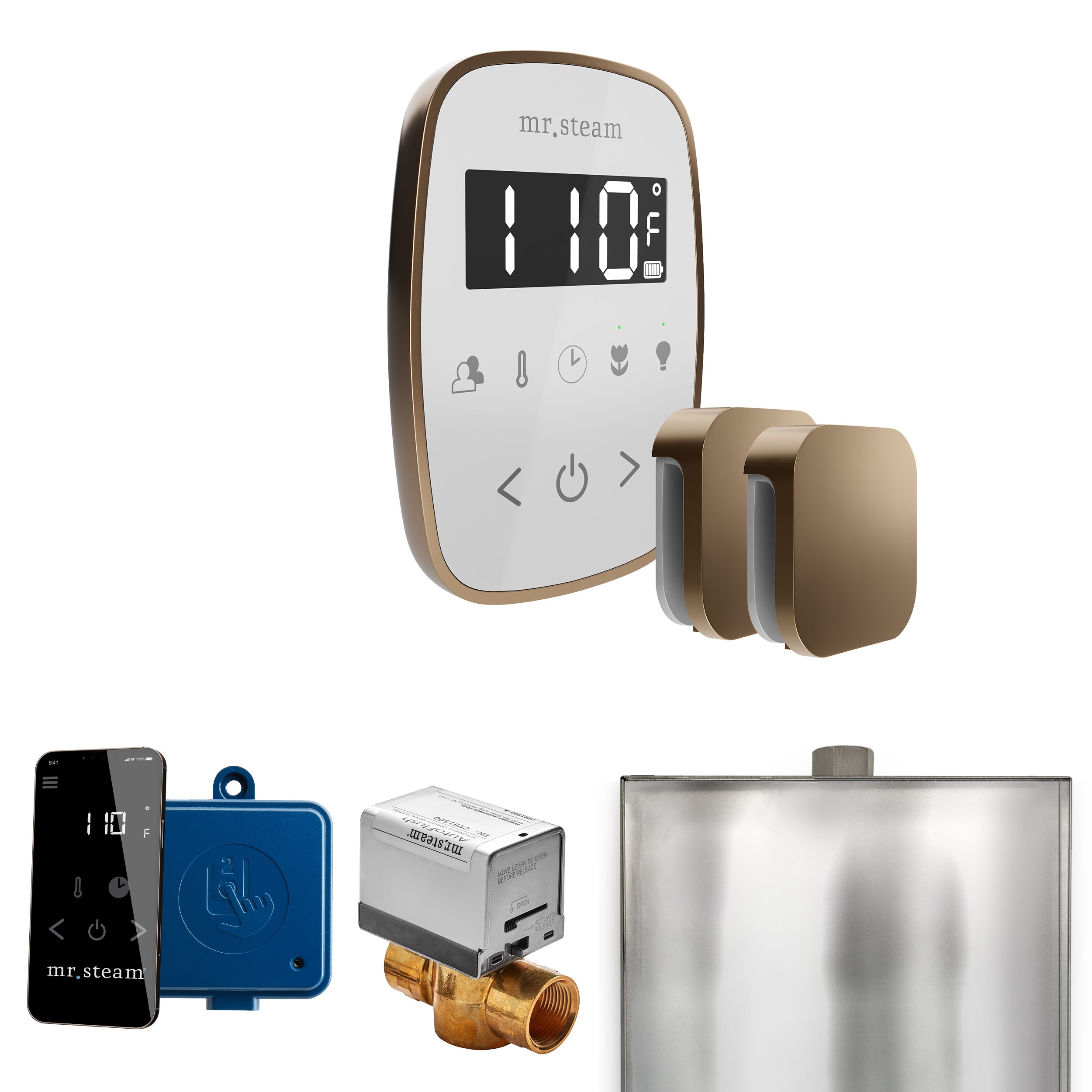 Mr Steam ButlerFlex Max Steam Shower Control Package with TempoFlex Control and Steamhead