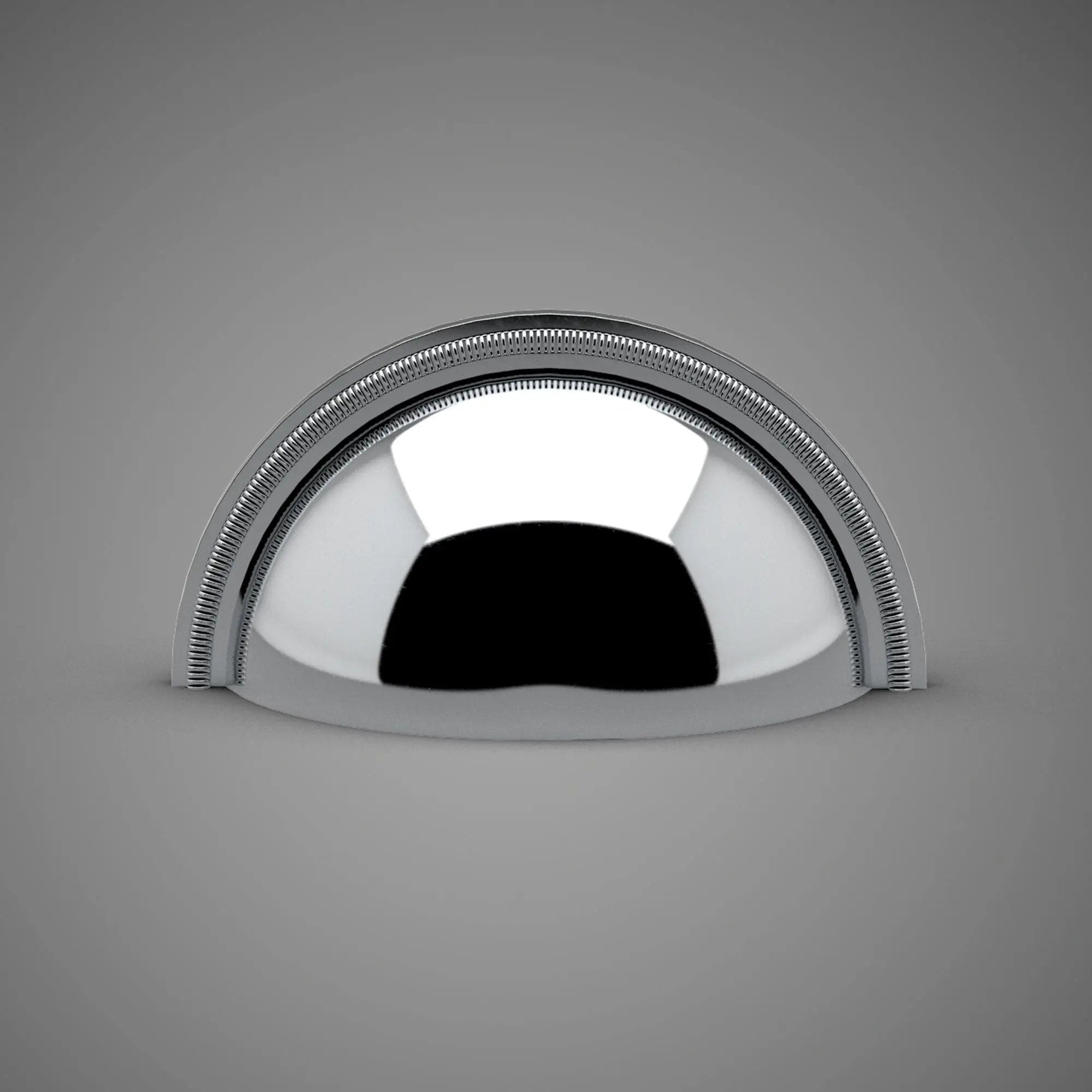 polished chrome bin pull
