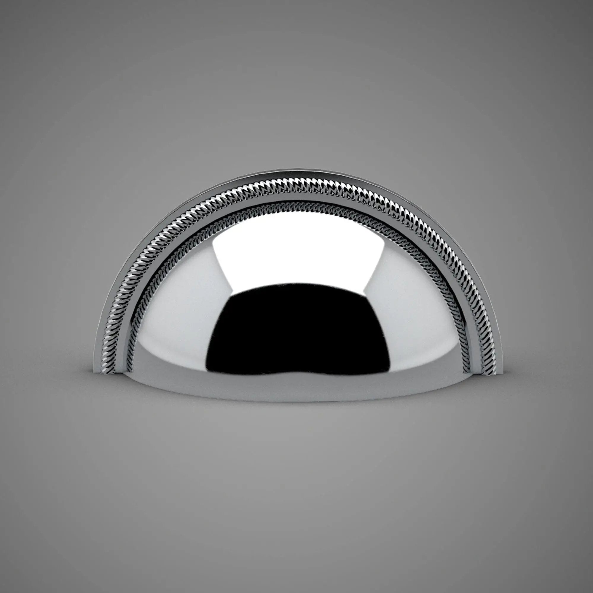 polished chrome bin pull