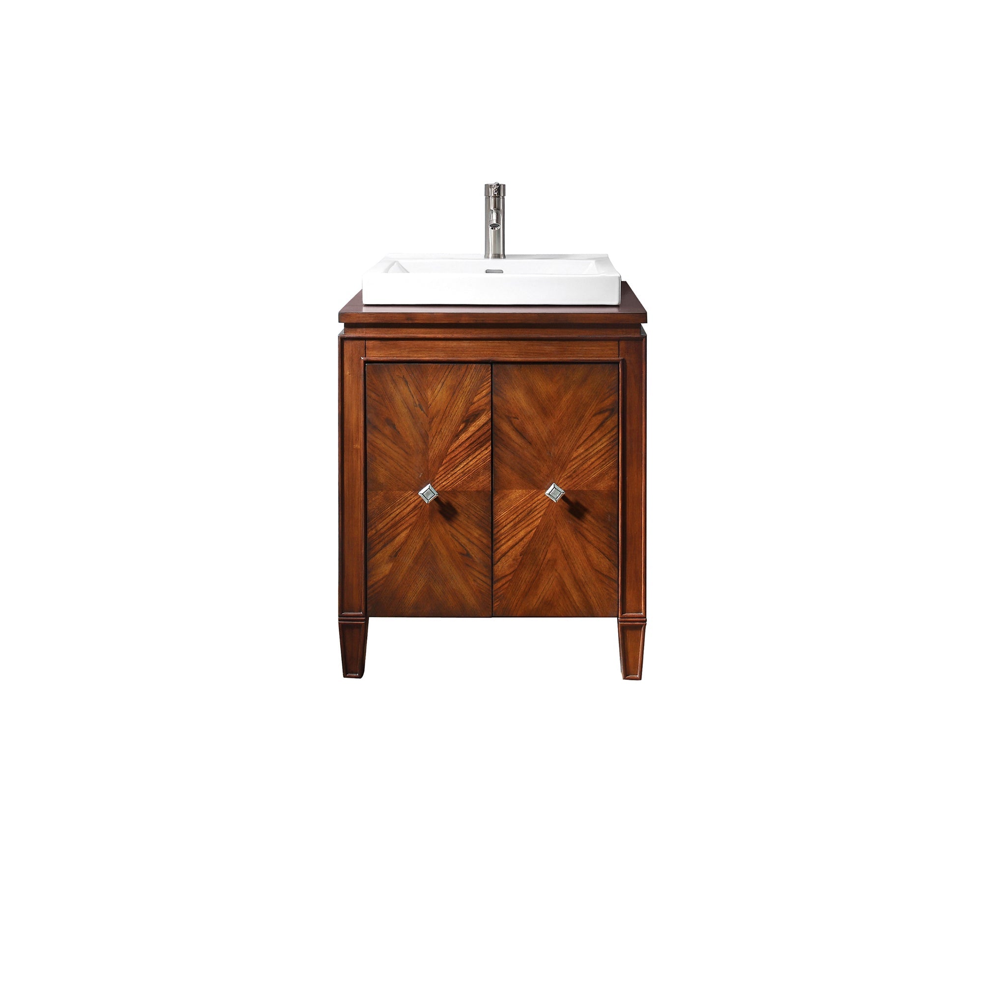 new walnut vanity set