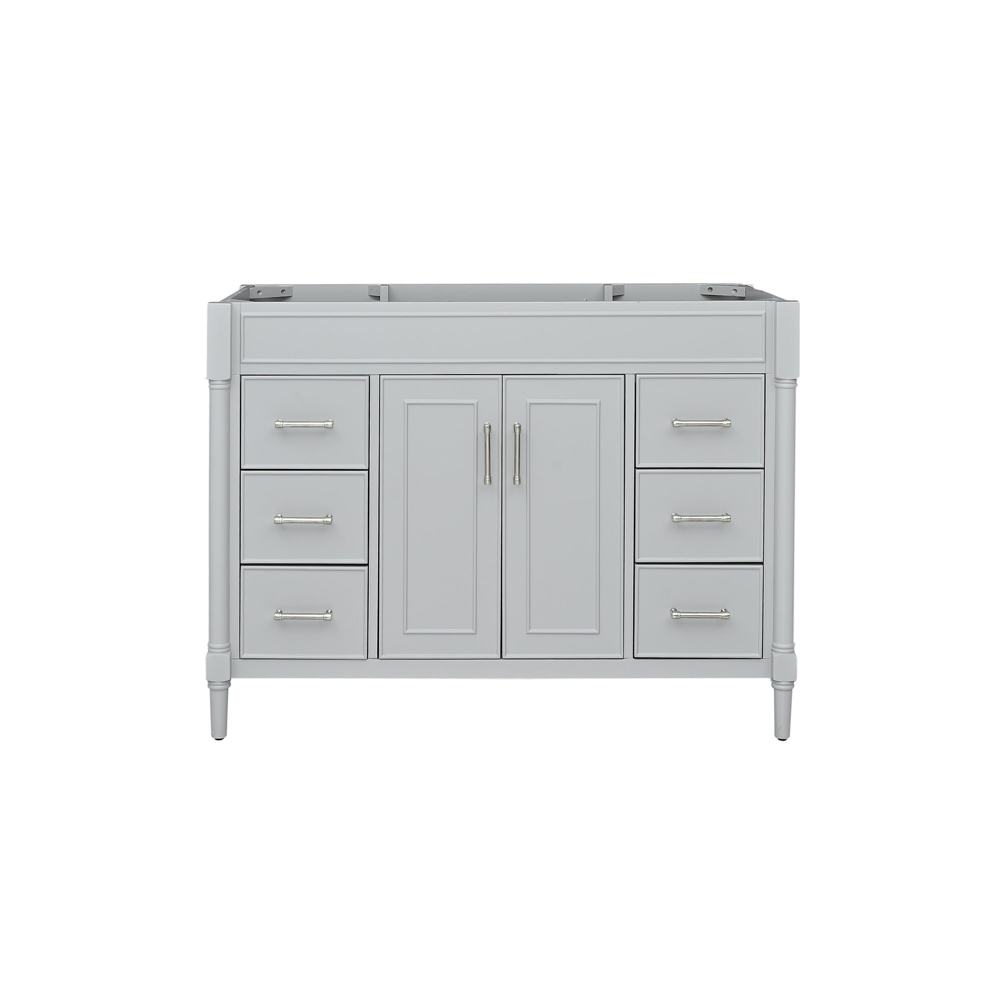 light gray vanity base