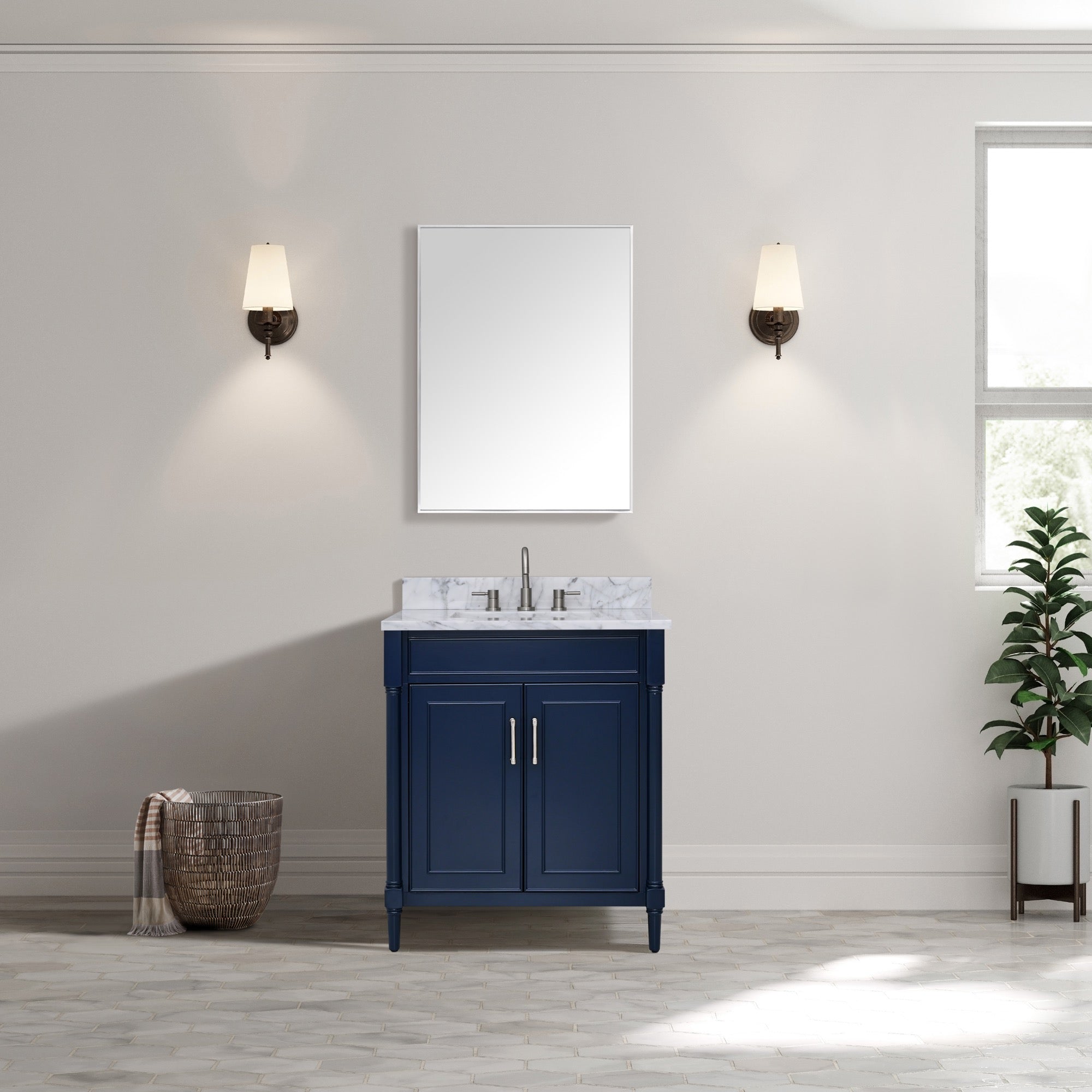 navy blue vanity set