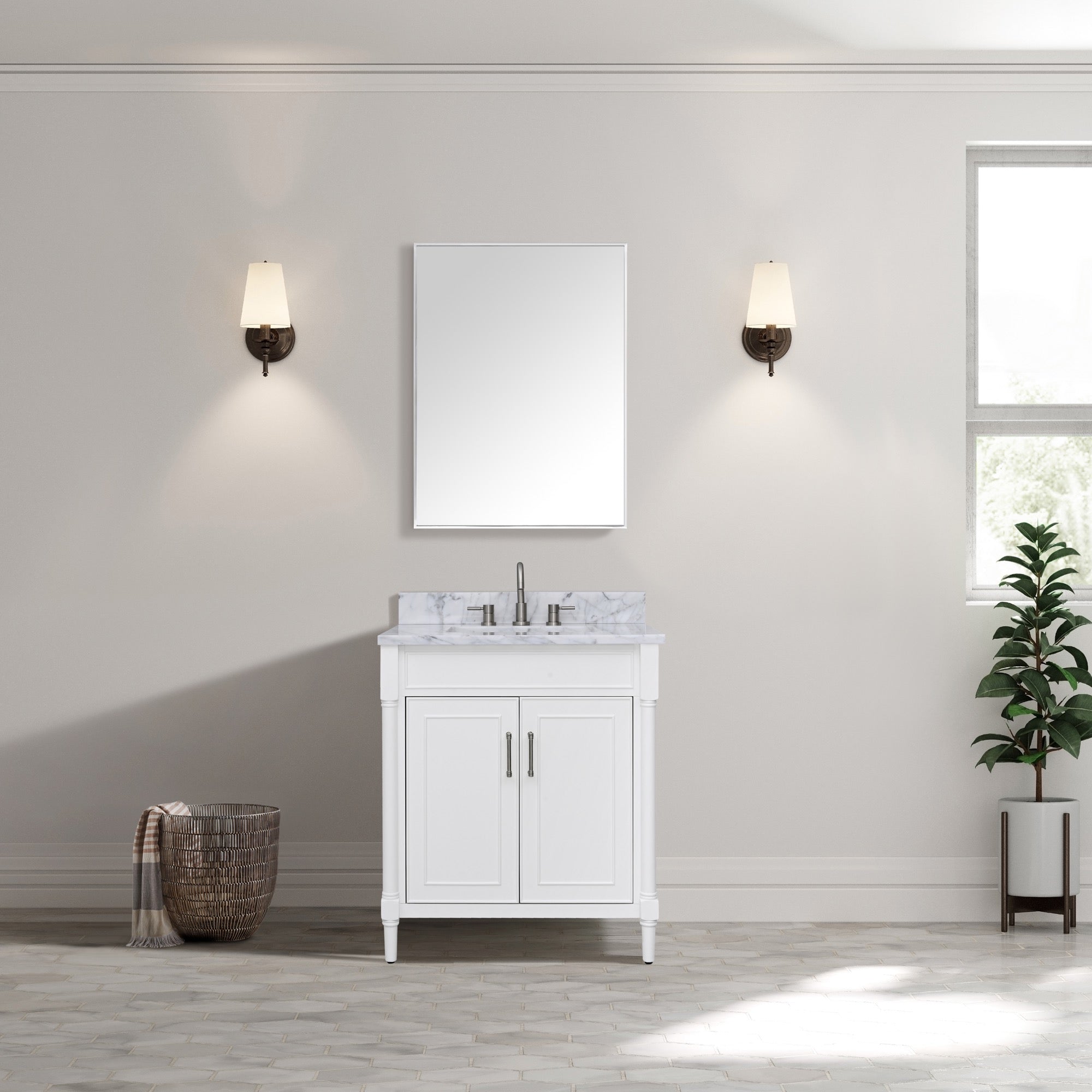 white vanity set