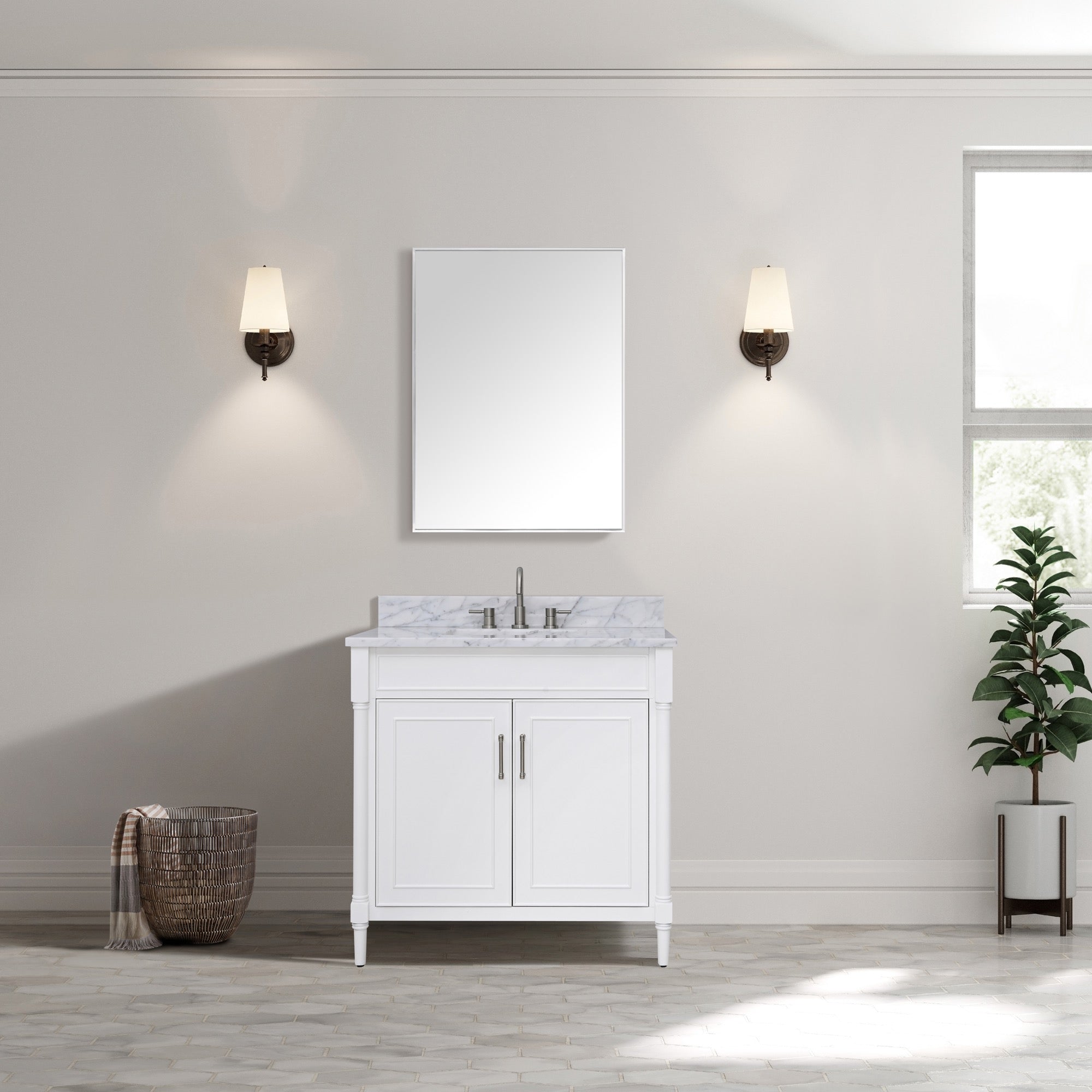 white vanity set