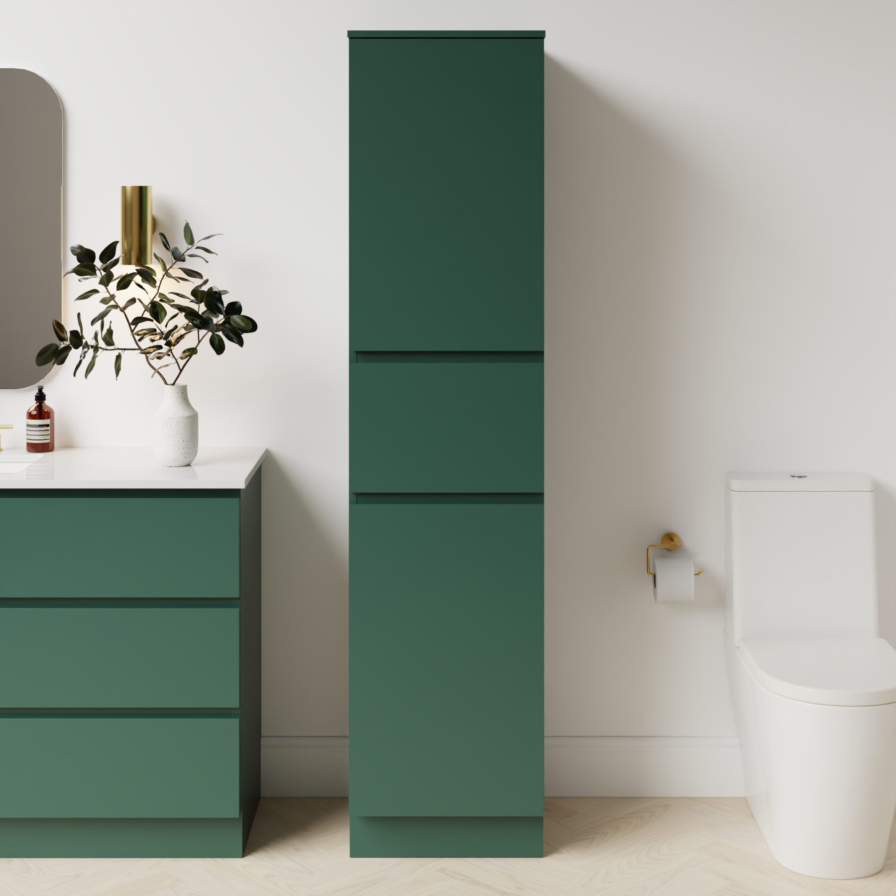 emerald green satin paint linen closet