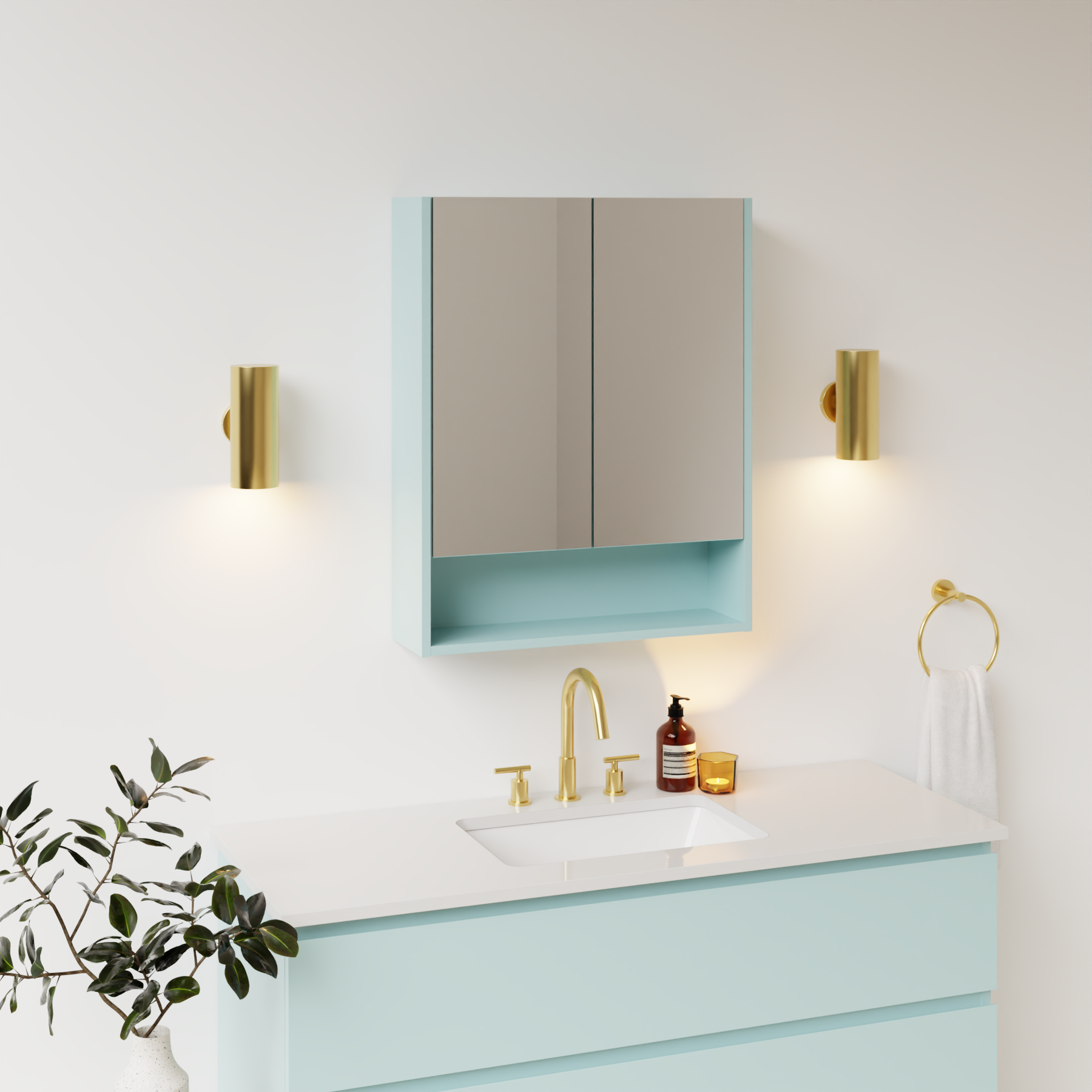 dark grey satin paint medicine cabinet