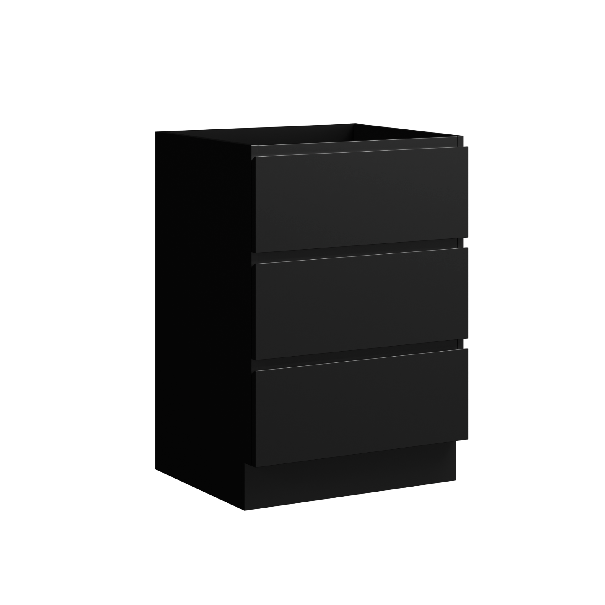 black satin paint vanity