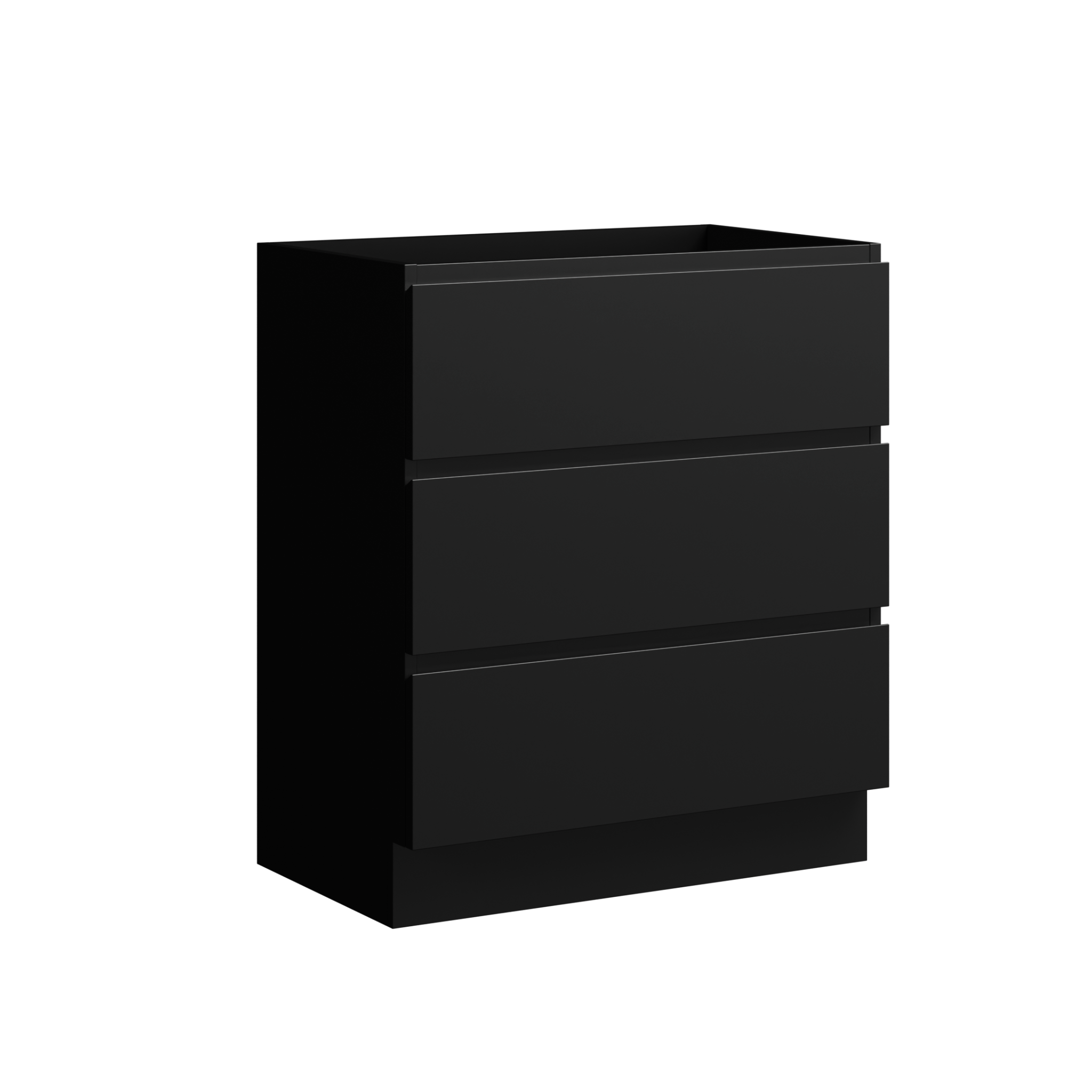 black satin paint vanity