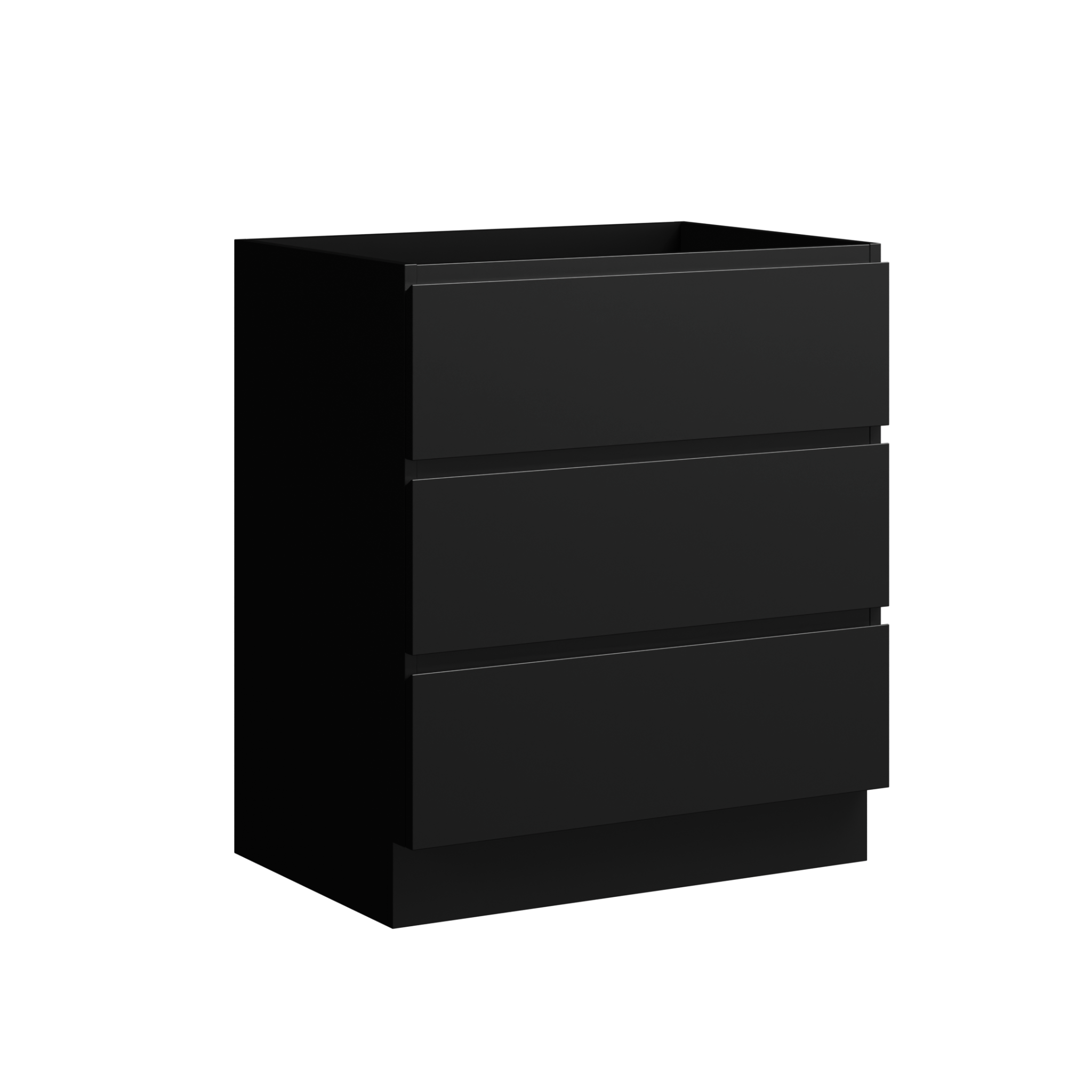 black satin paint vanity