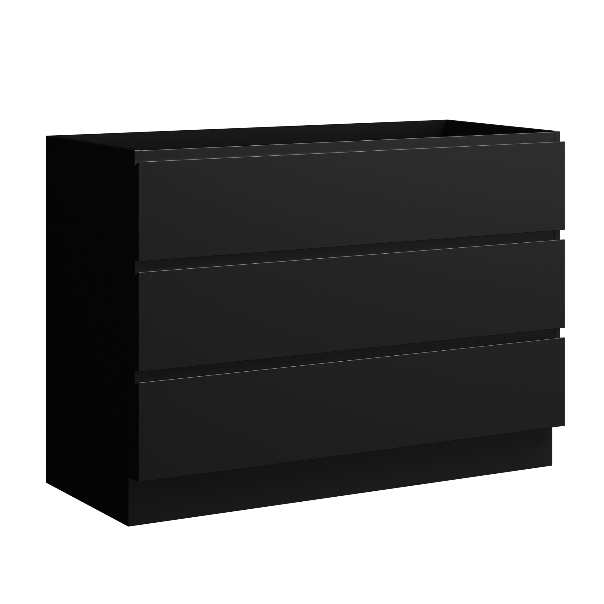 black satin paint vanity