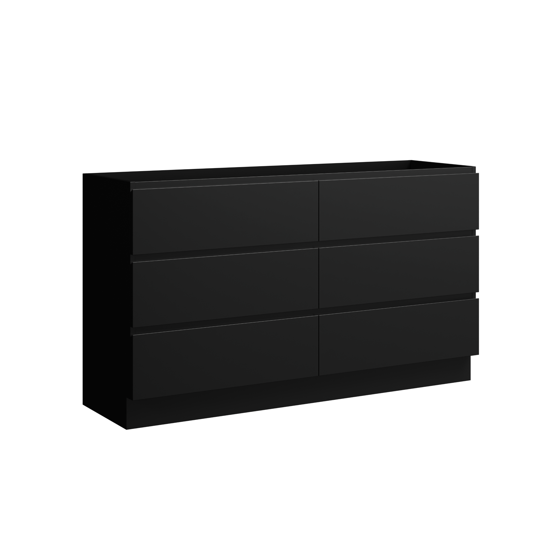 black satin paint vanity