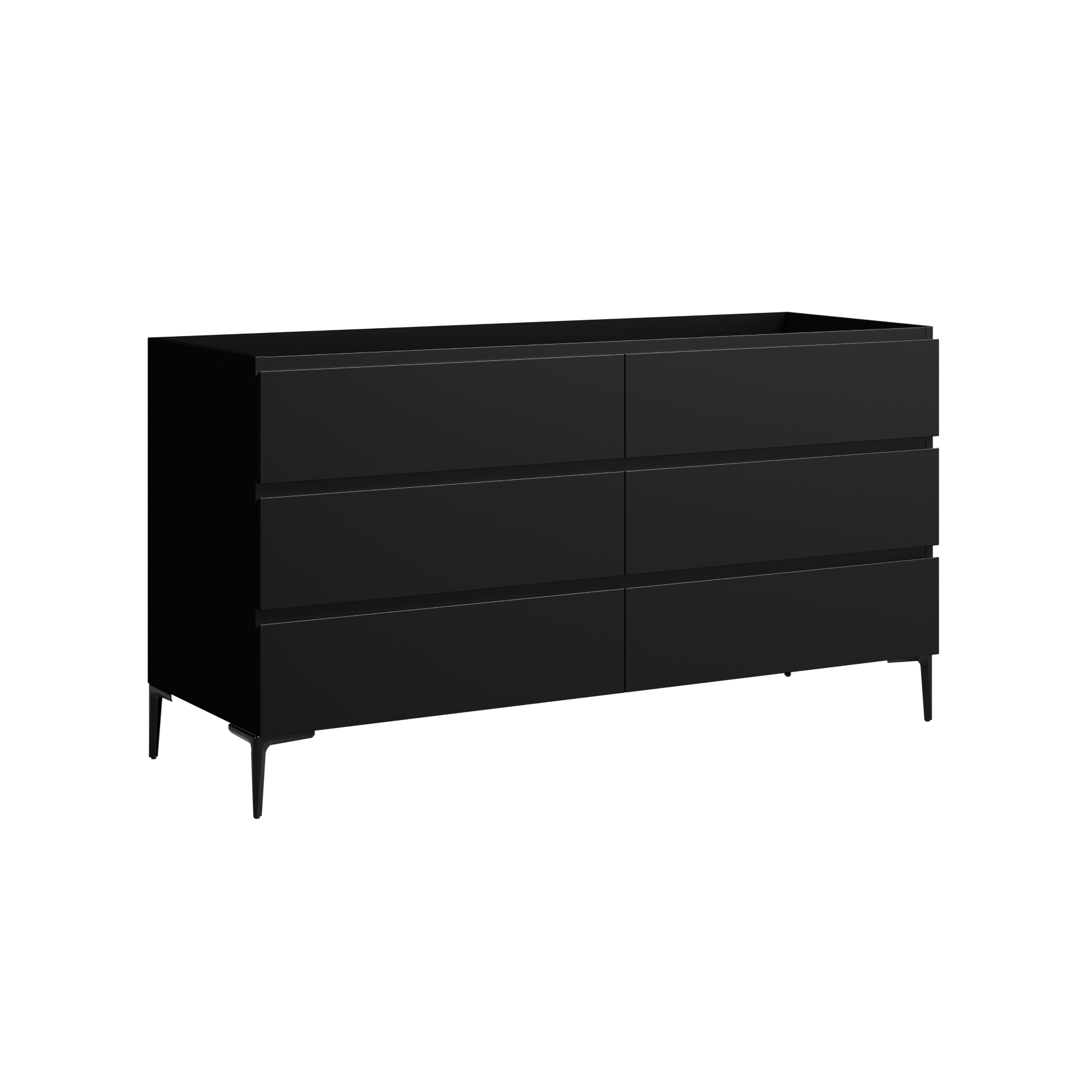 black satin paint vanity