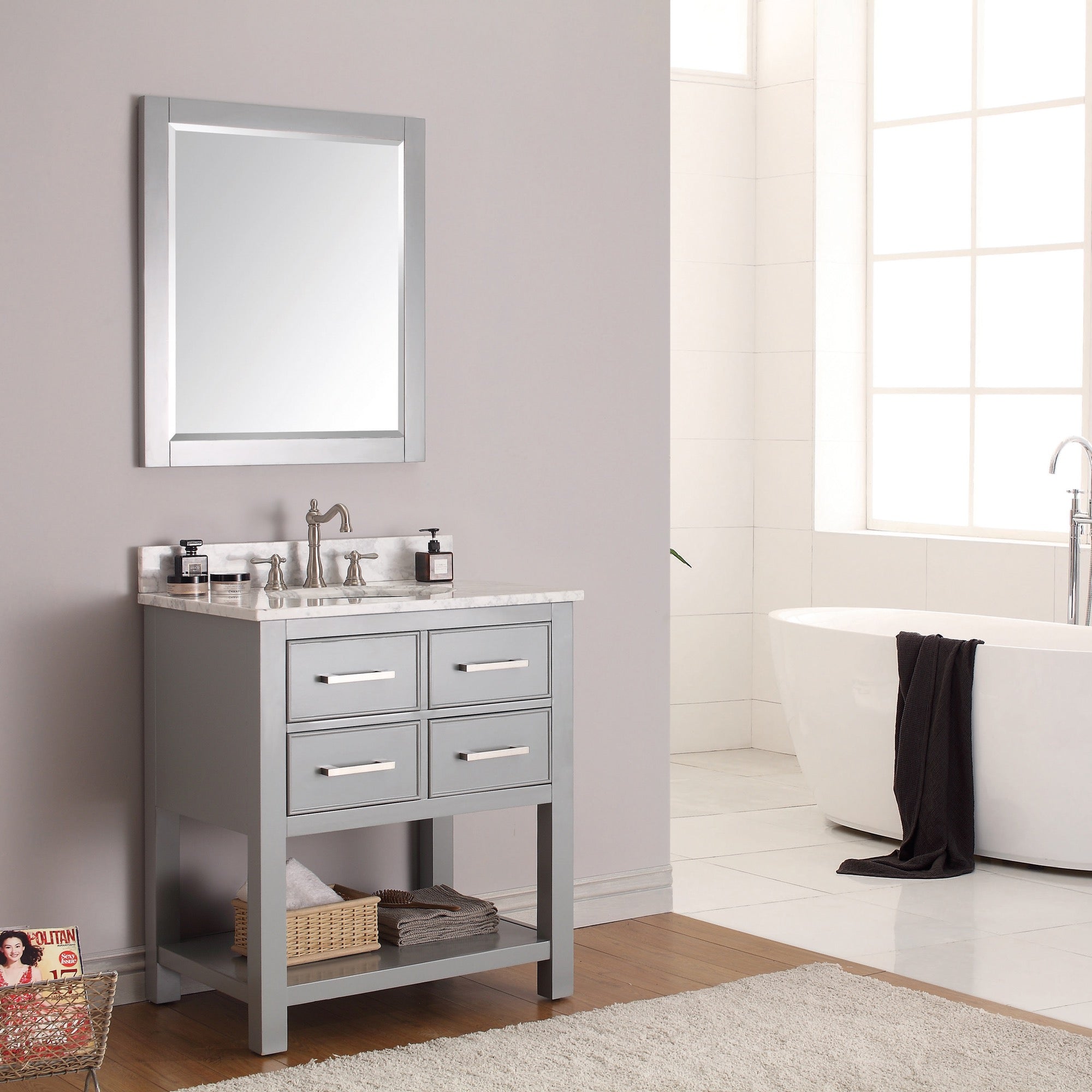 chilled gray vanity set