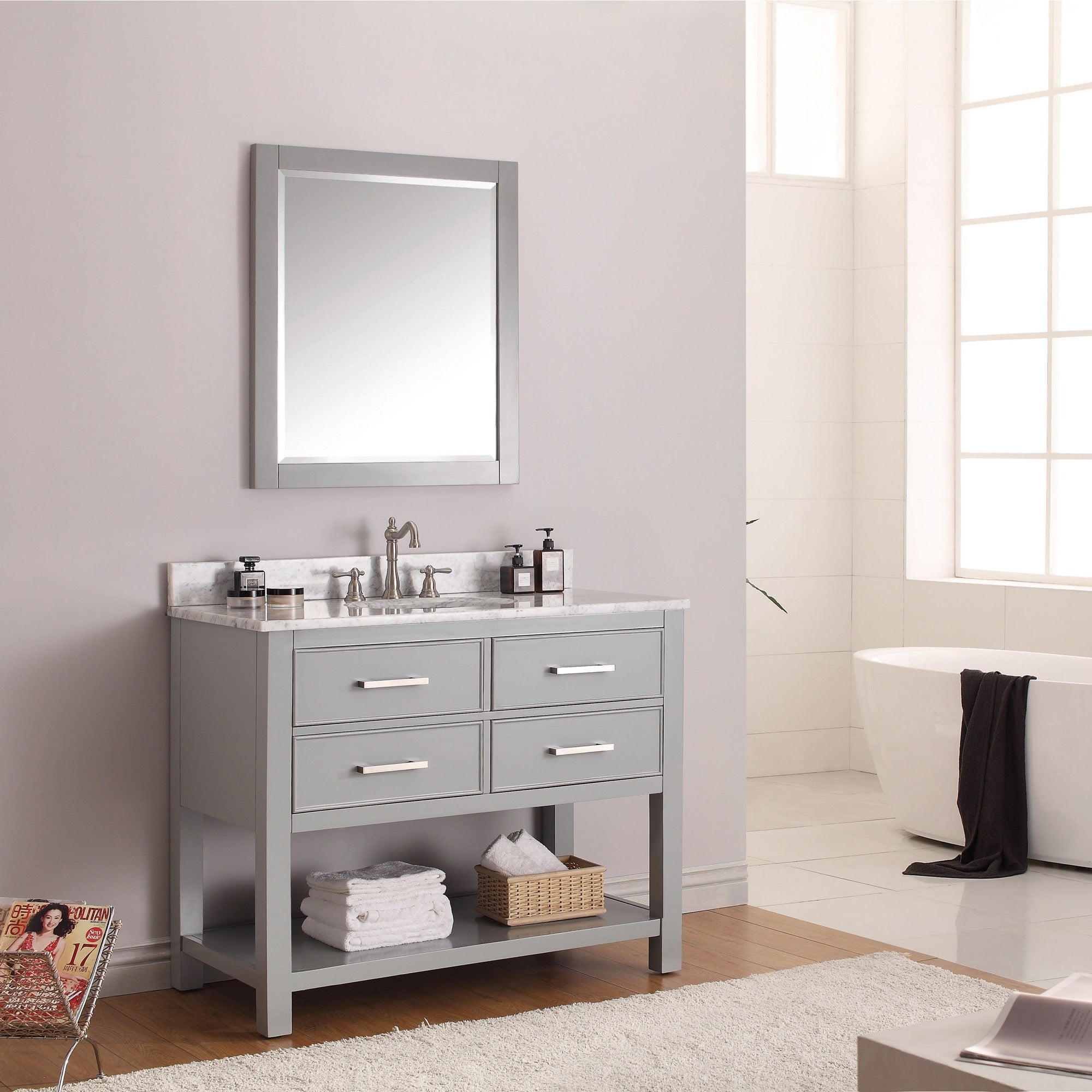 chilled gray vanity set