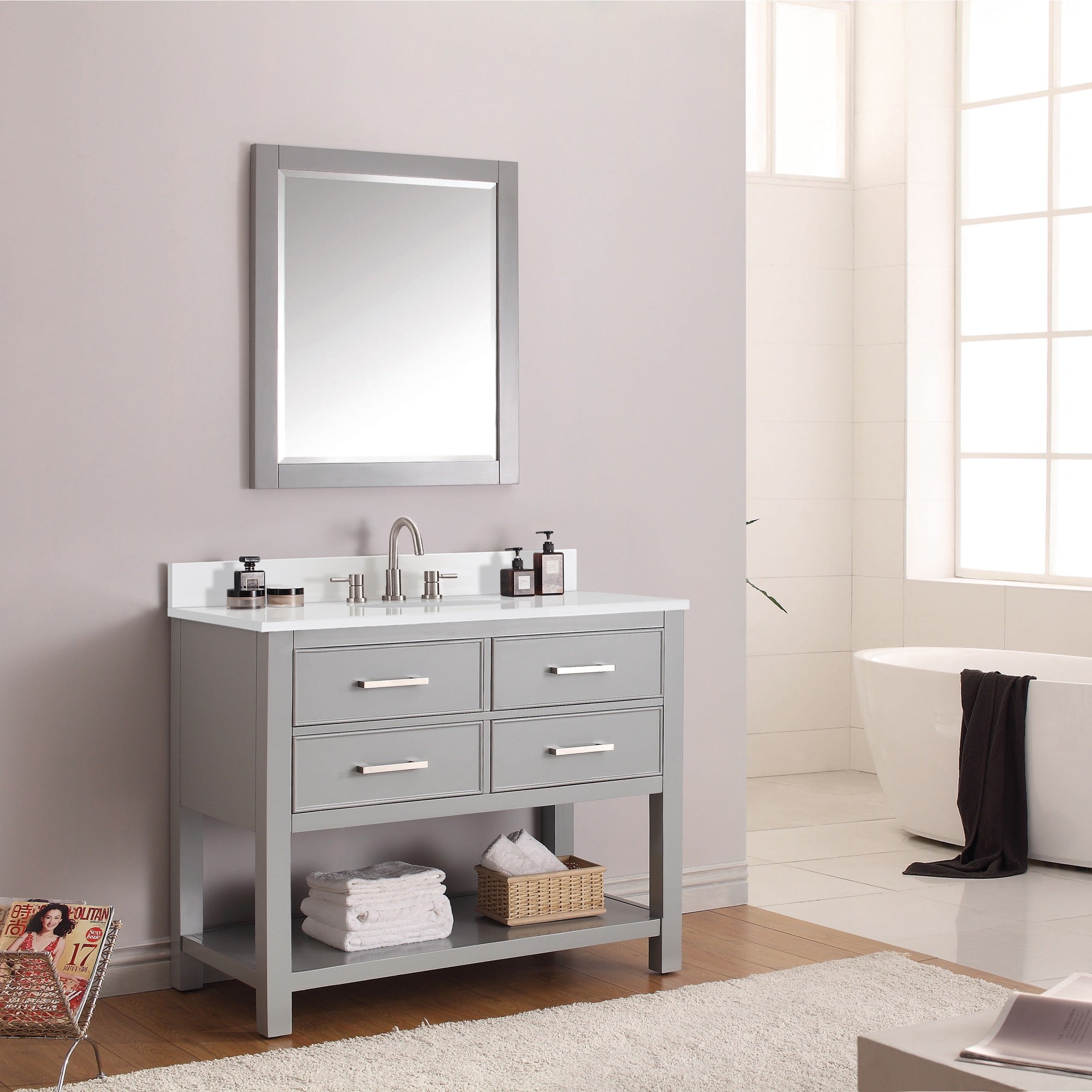 chilled gray vanity set