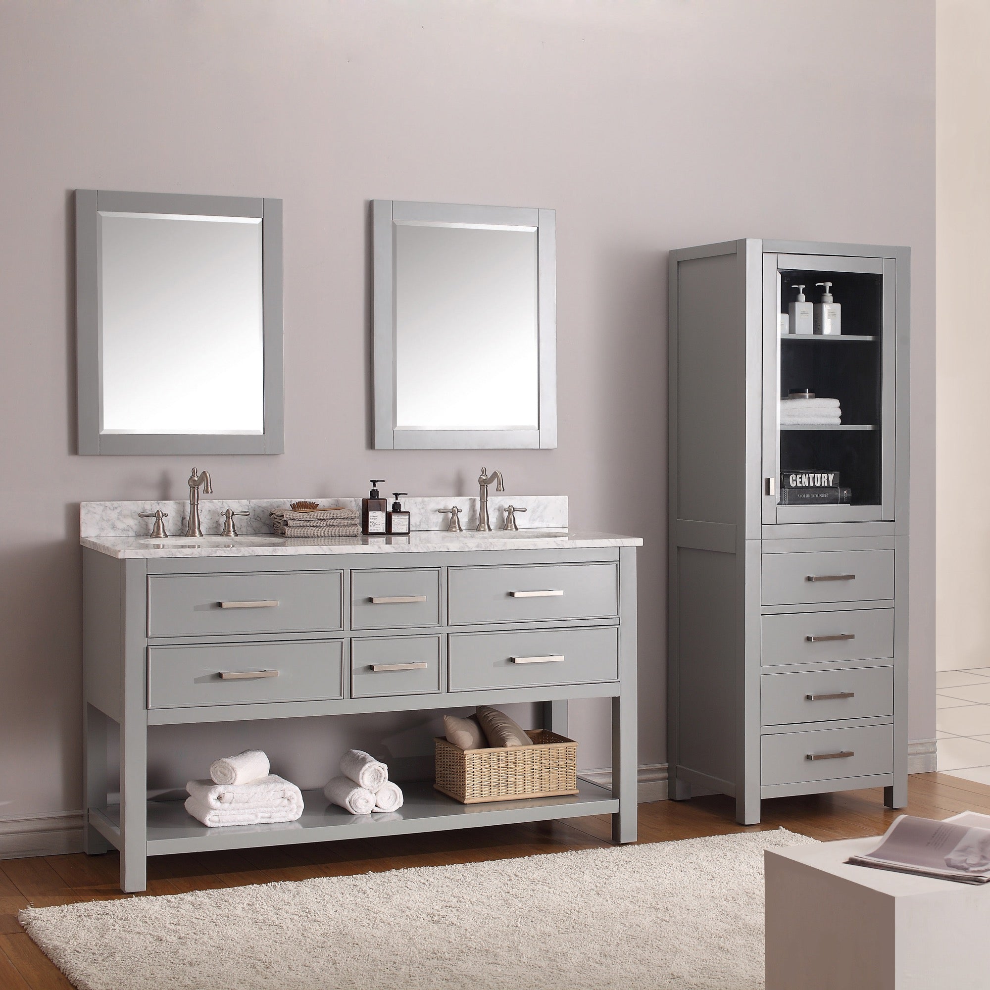 chilled gray vanity set