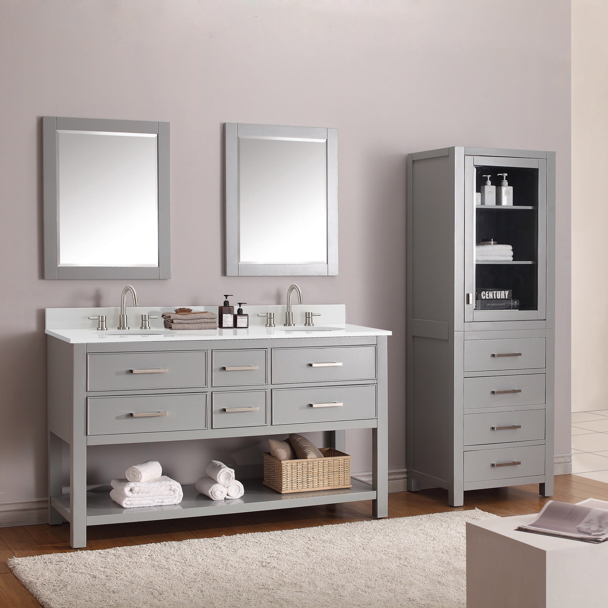 chilled gray vanity set