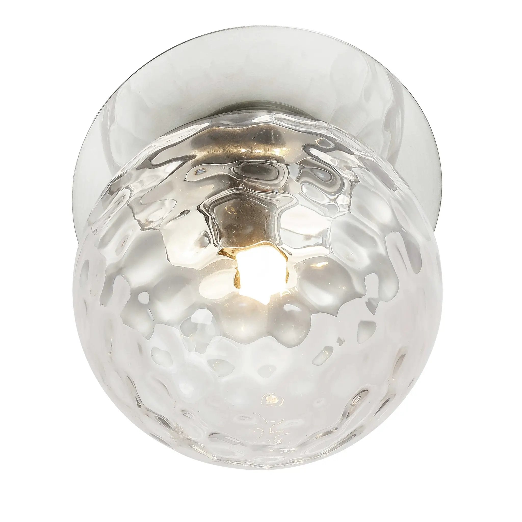 polished chrome/clear flush mount