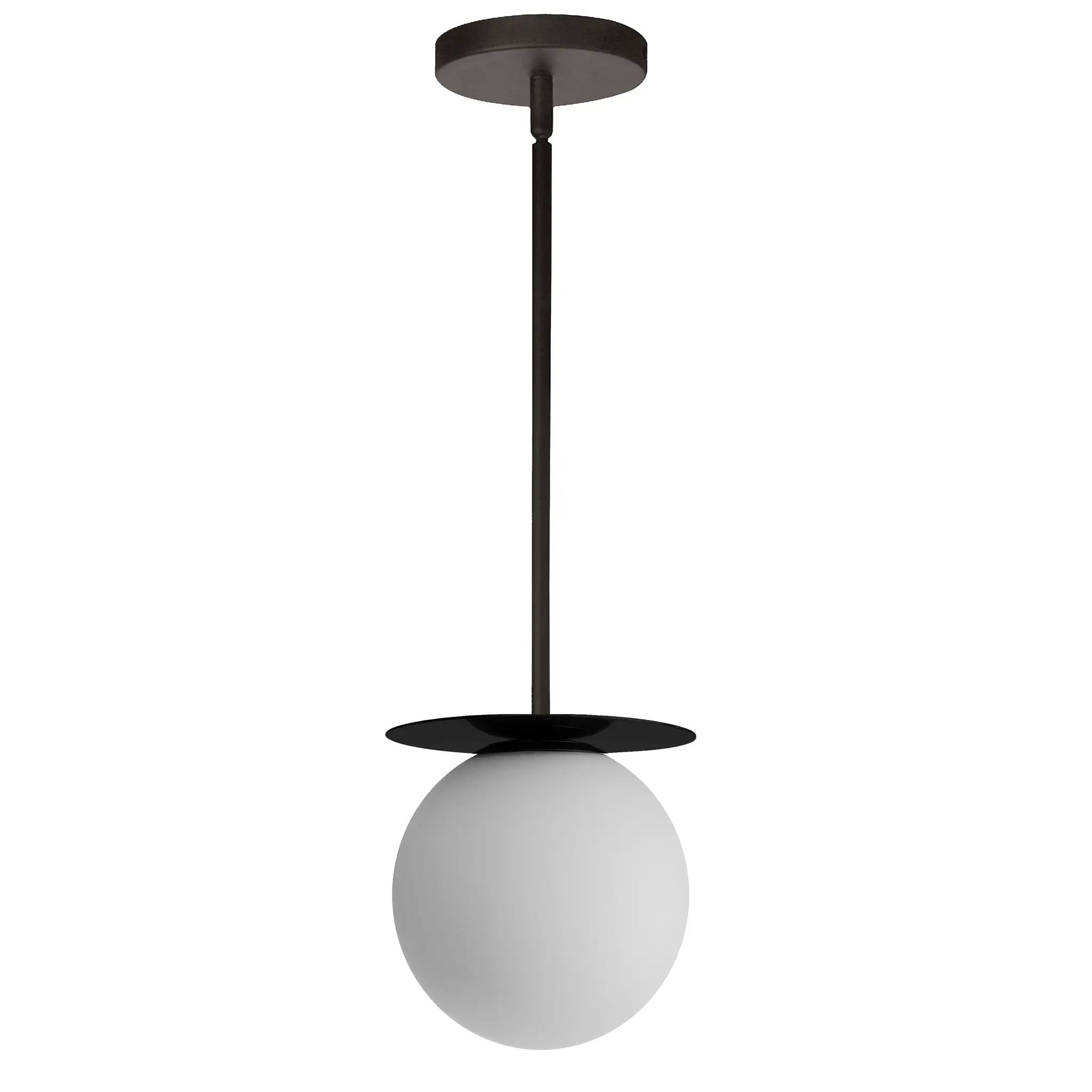 matte black and white pendants