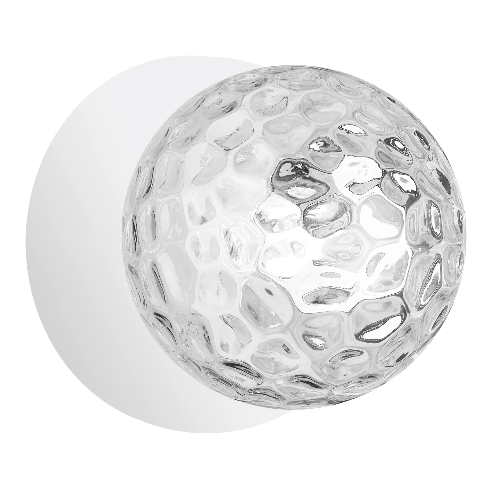matte white/clear wall sconce