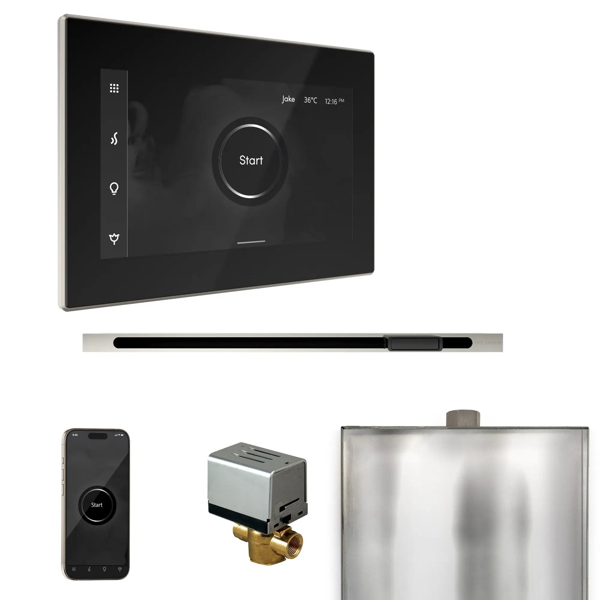 Mr Steam XButler Steam Shower Control Package with iSteamX Control and Linear Steamhead by Mr Steam