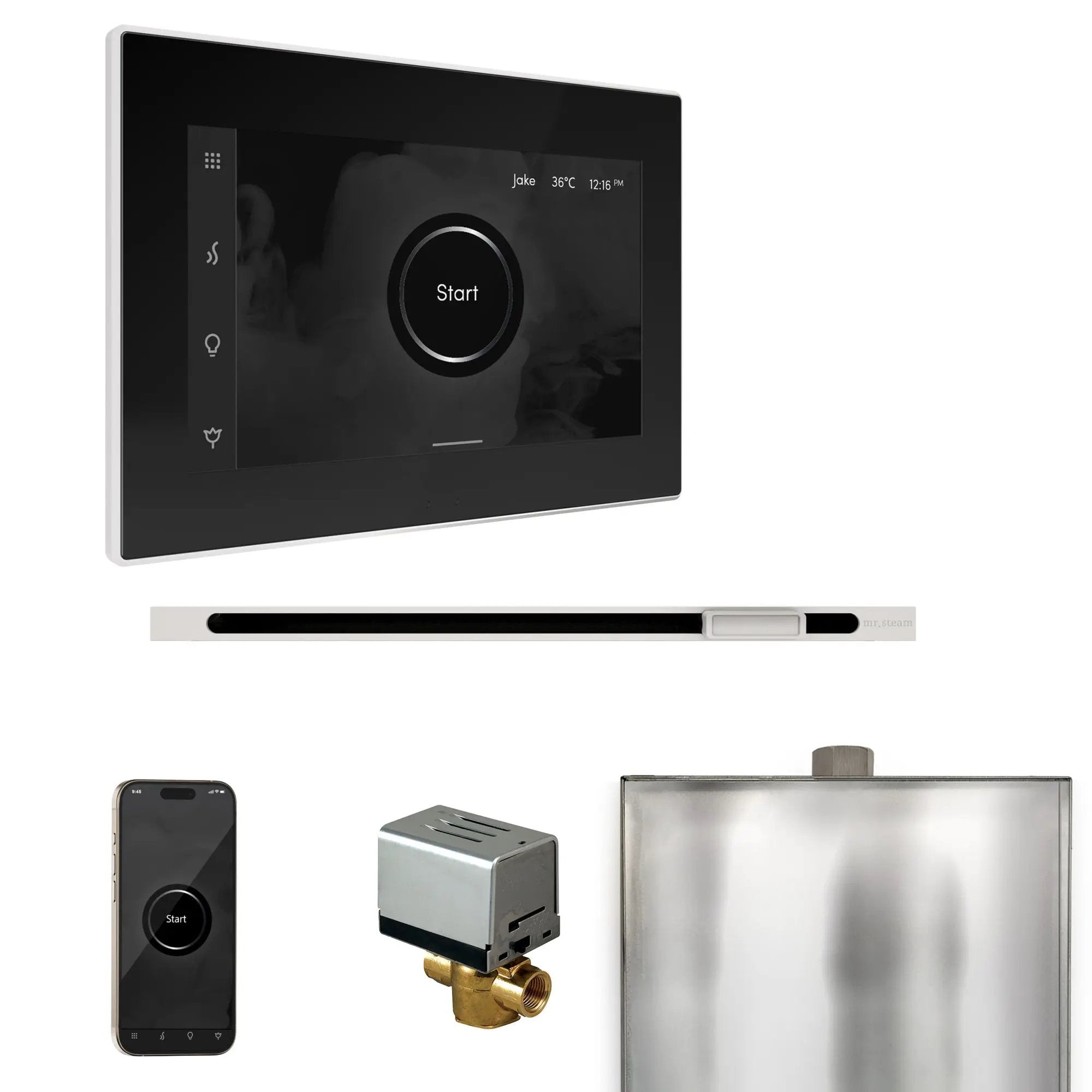 Mr Steam XButler Steam Shower Control Package with iSteamX Control and Linear Steamhead by Mr Steam