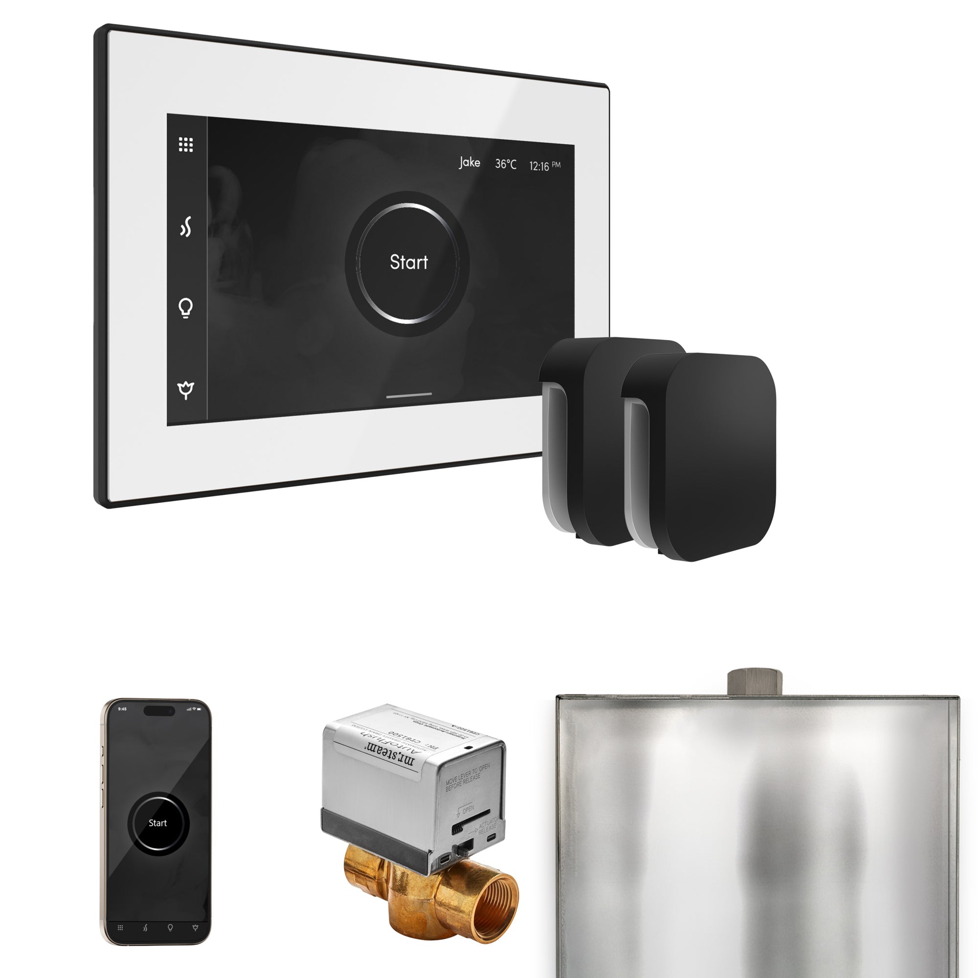 Mr Steam XButler Max Steam Shower Control Package with iSteamX Control and Steamhead