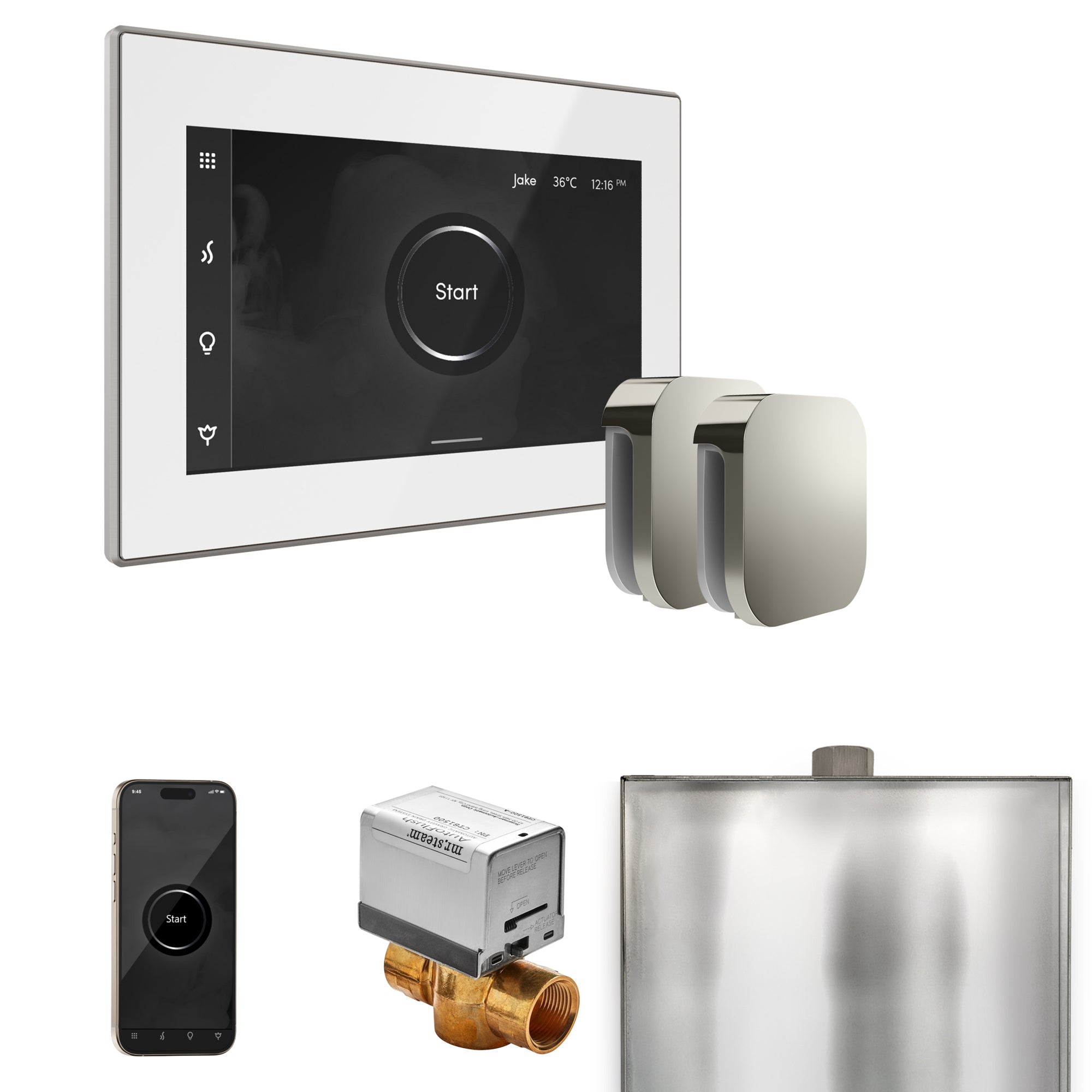 Mr Steam XButler Max Steam Shower Control Package with iSteamX Control and Steamhead