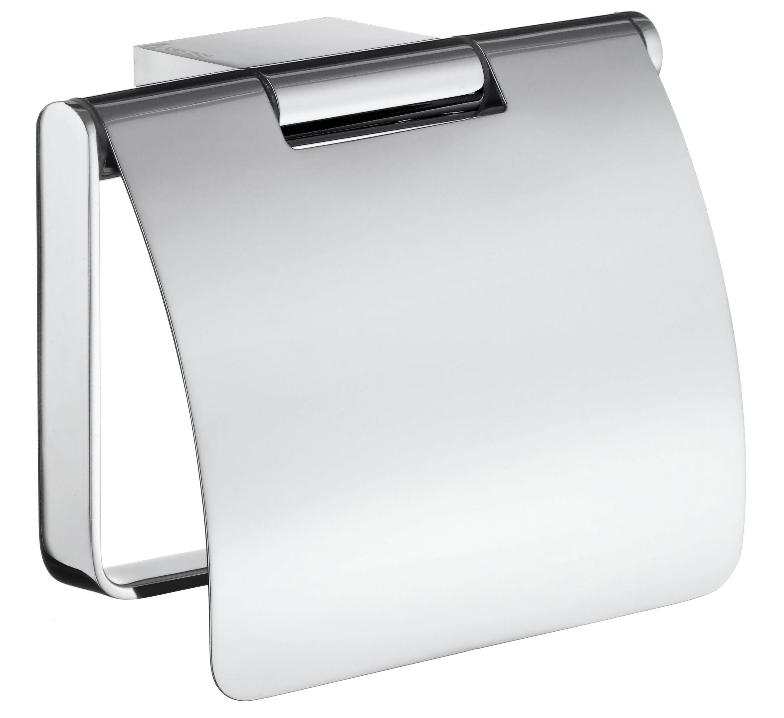 polished chrome toilet roll holder