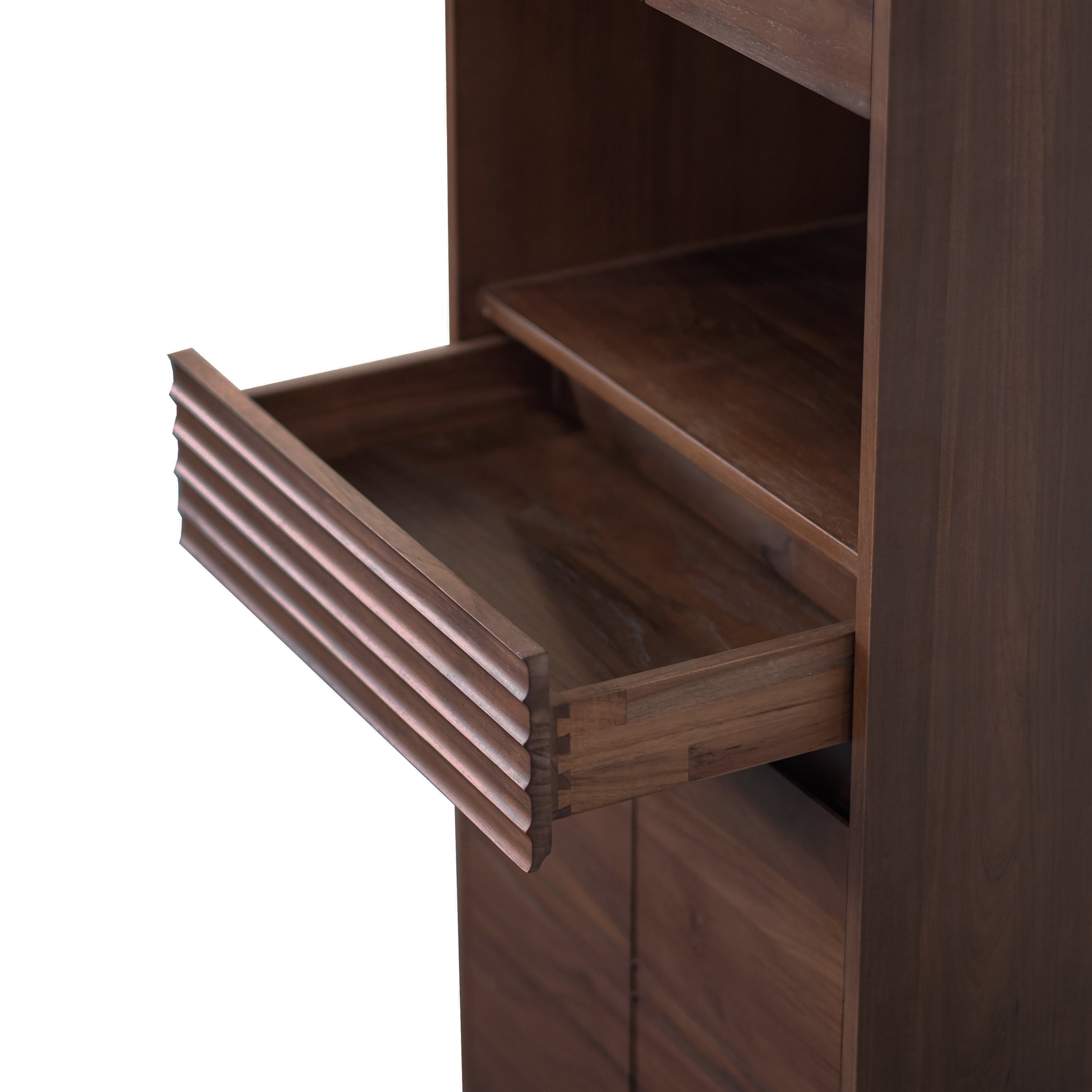 coffee teak linen cabinet