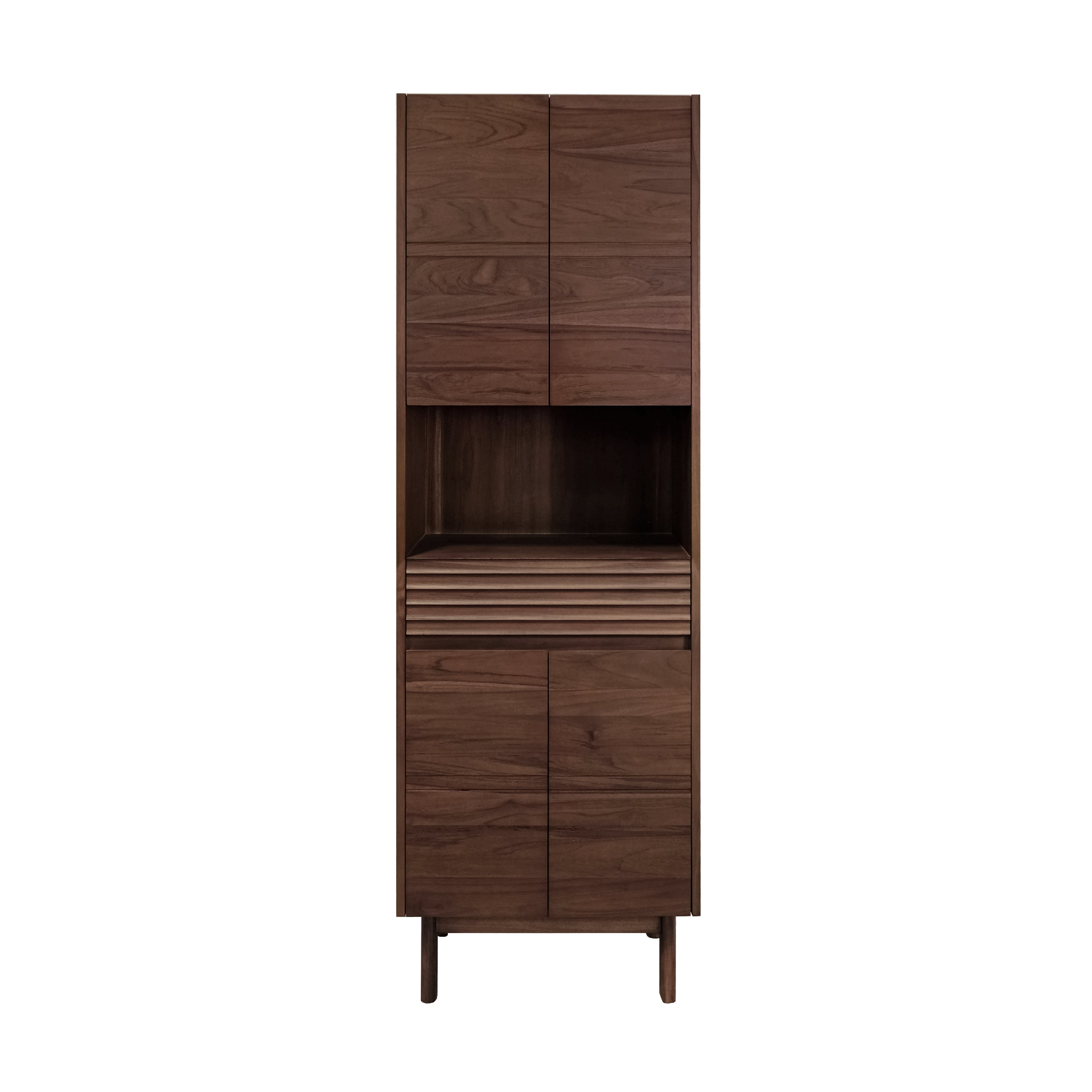 coffee teak linen cabinet