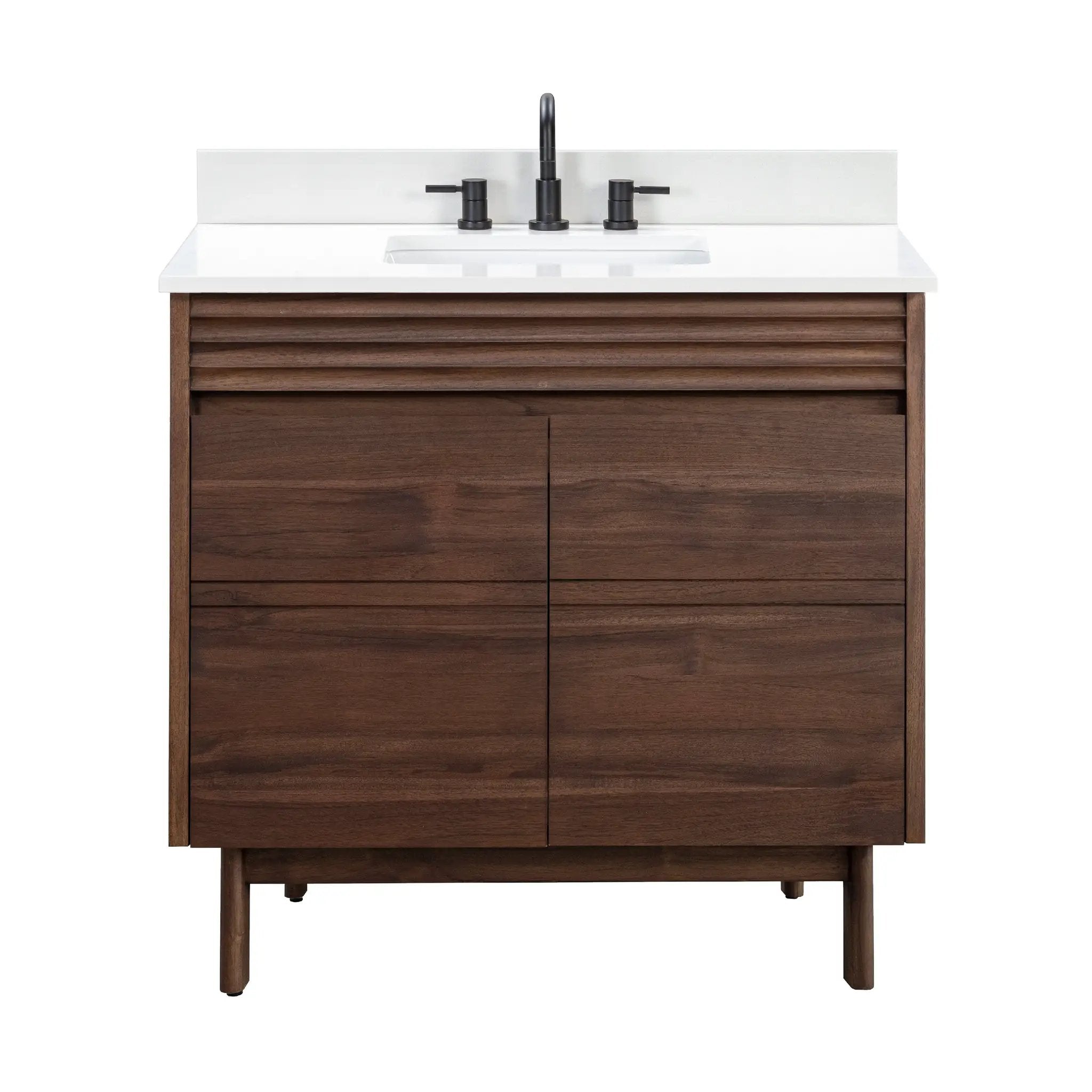 Avanity Carina 37 in. Single Sink Bathroom Vanity Set in Coffee Teak by Avanity