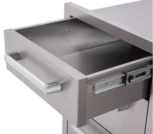 stainless steel drawer and door