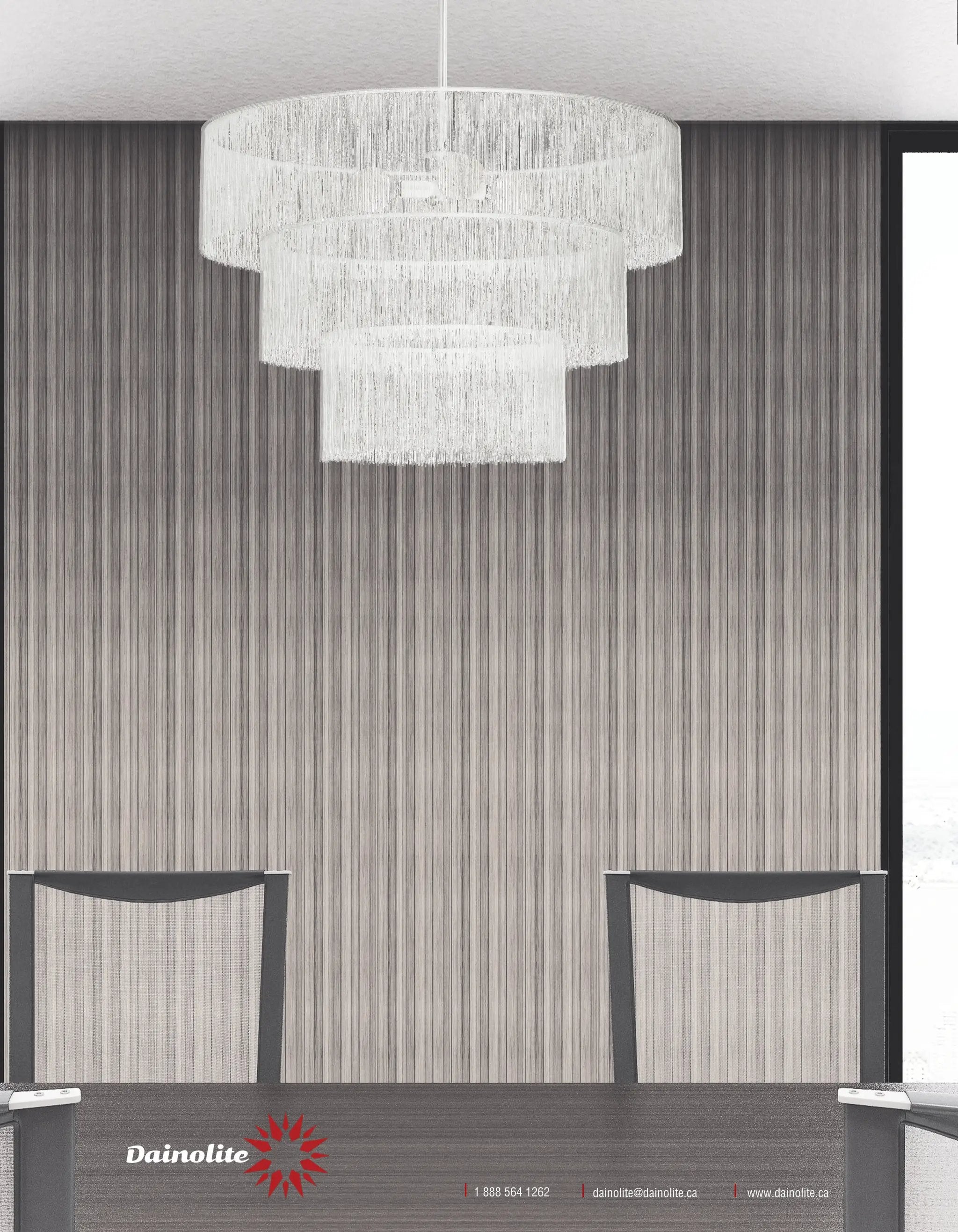 matte white with white tassel shades chandeliers