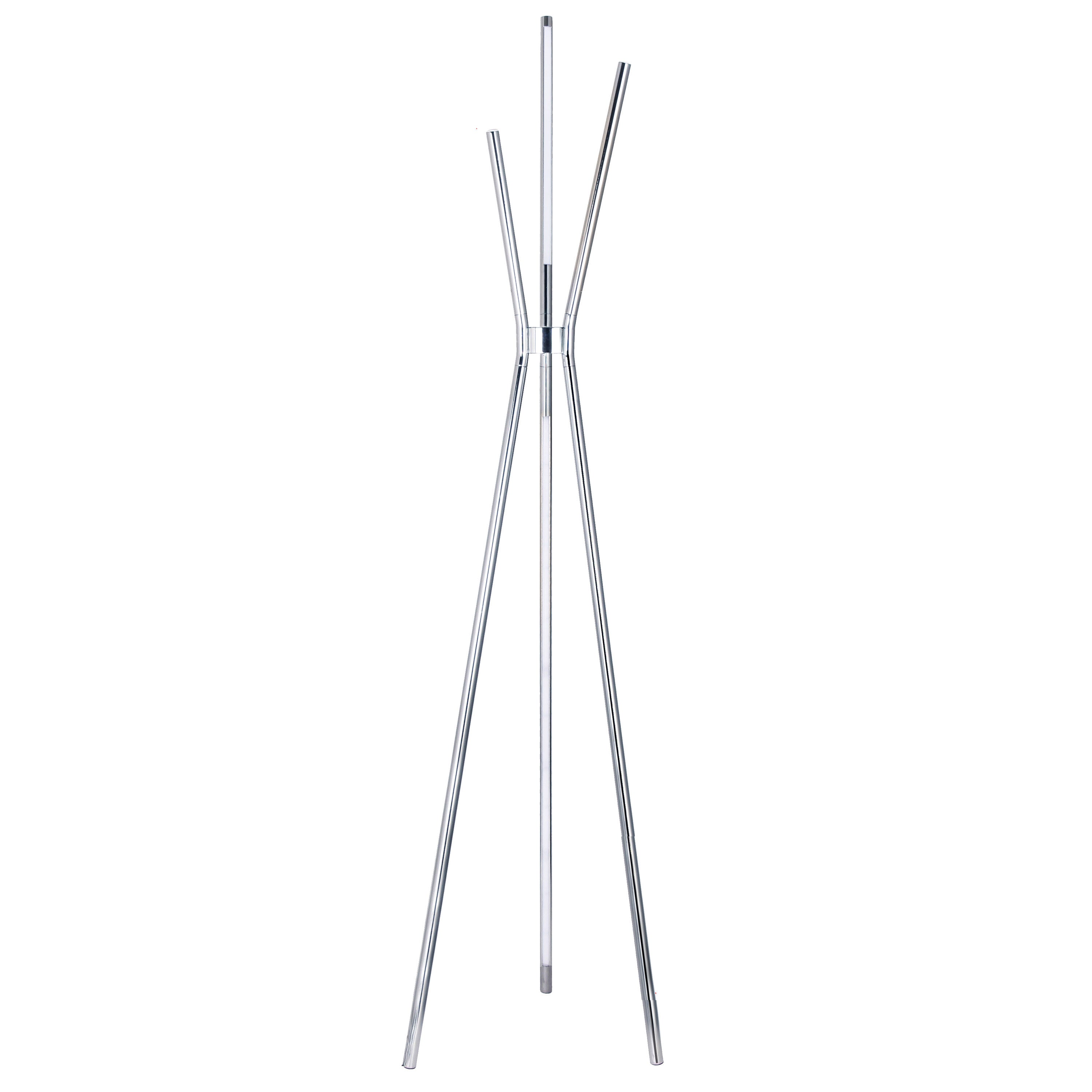 polished chrome floor lamp
