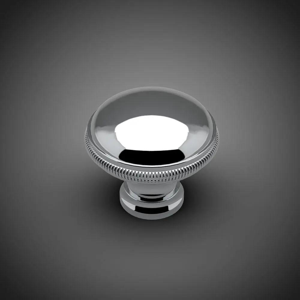 polished chrome cabinet knob