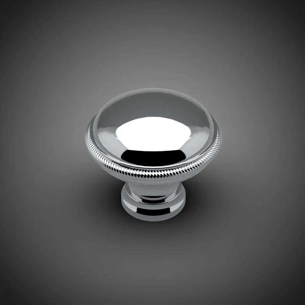 polished chrome cabinet knob