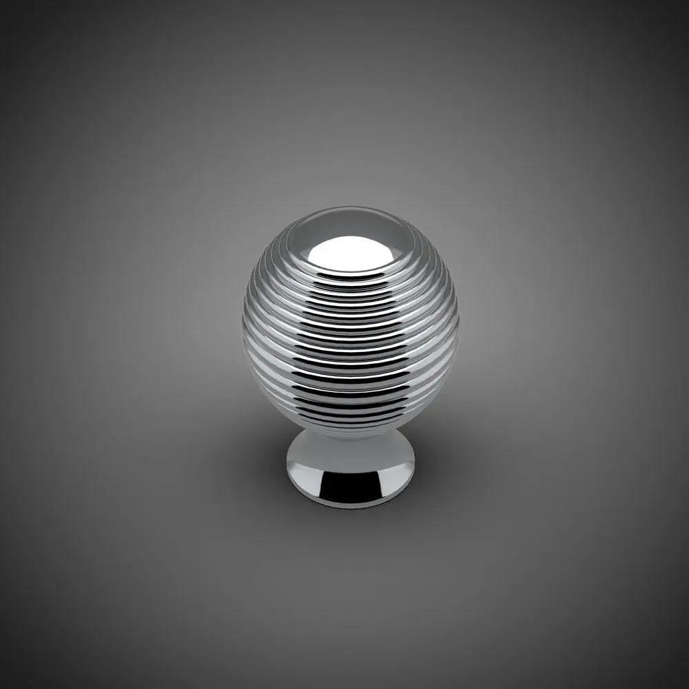 polished chrome cabinet knob