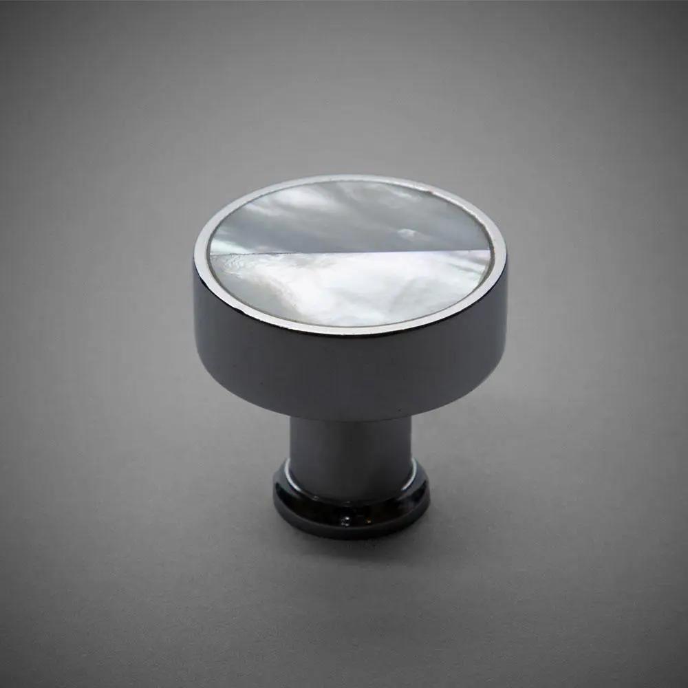 polished nickel cabinet knob