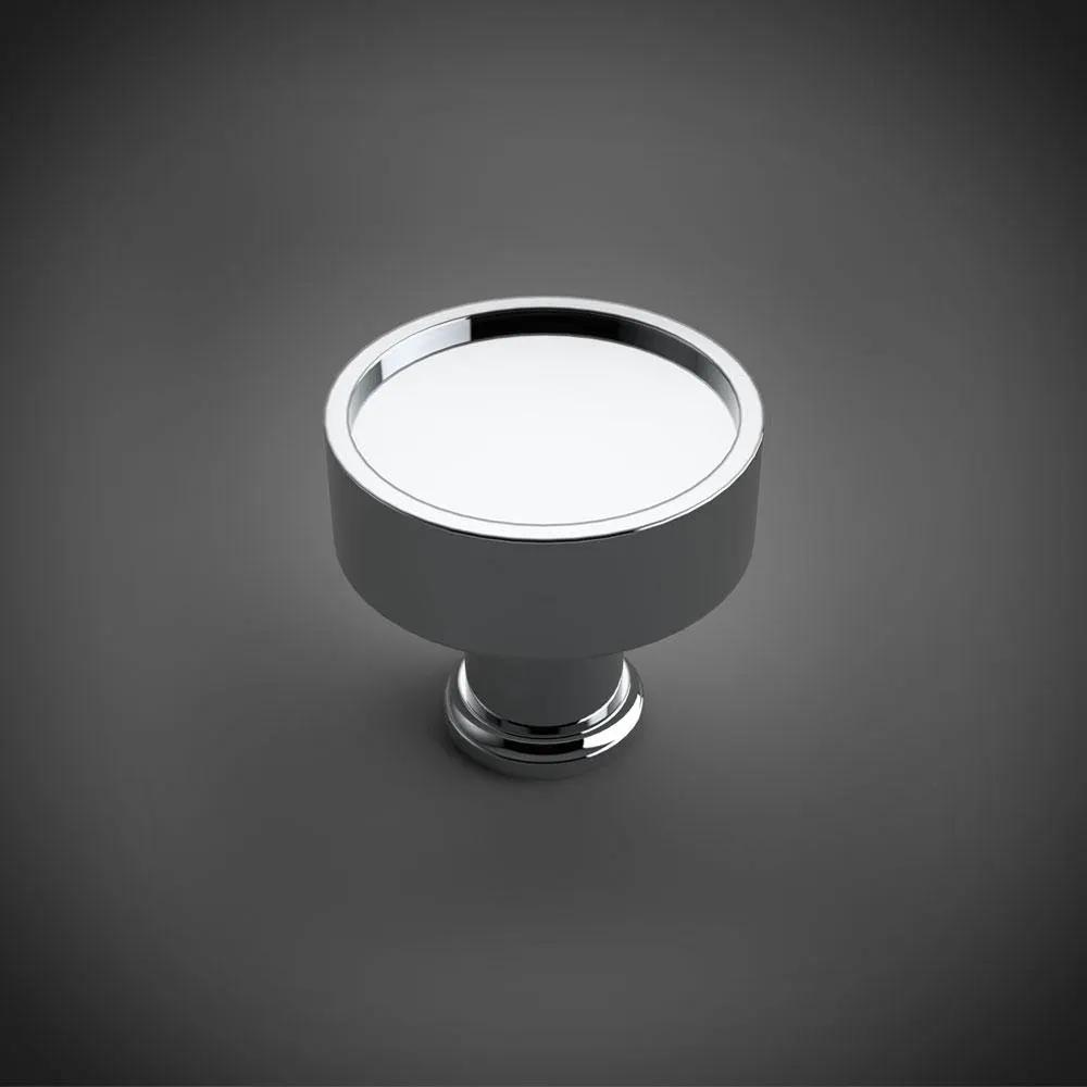polished chrome cabinet knob
