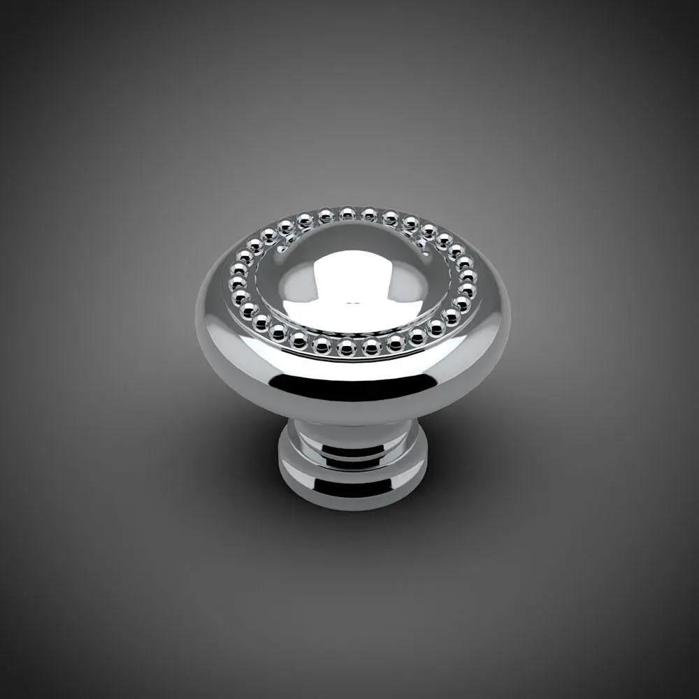 polished chrome cabinet knob