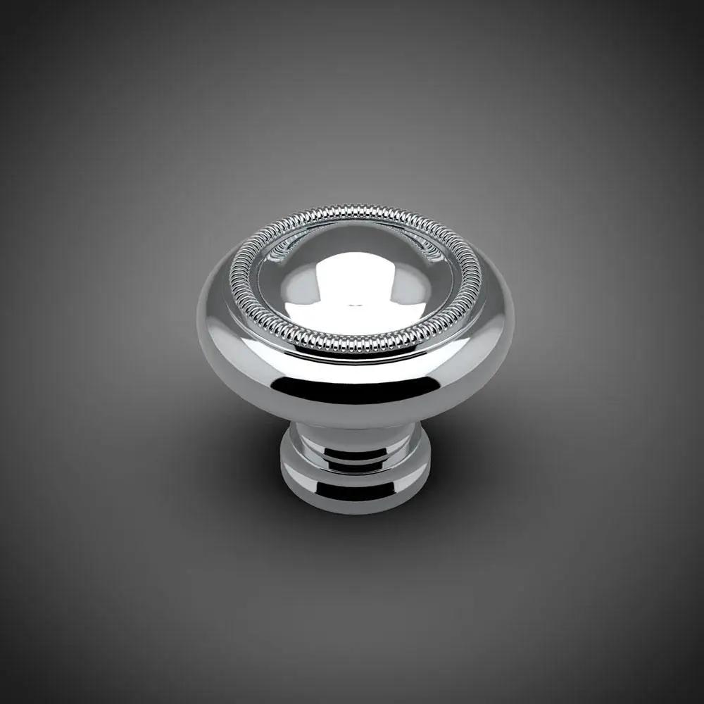 polished chrome cabinet knob