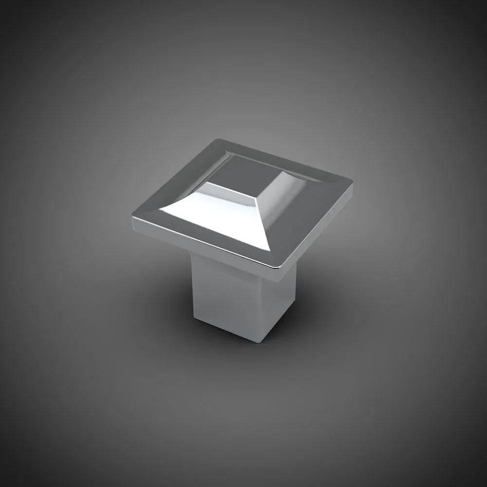 polished chrome cabinet knob