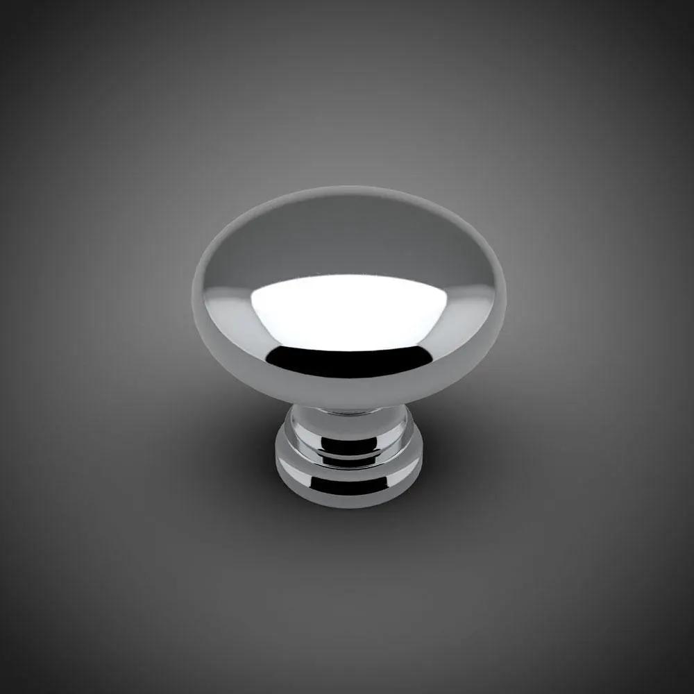 polished chrome cabinet knob