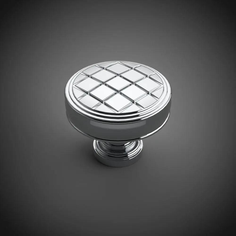 polished chrome cabinet knob