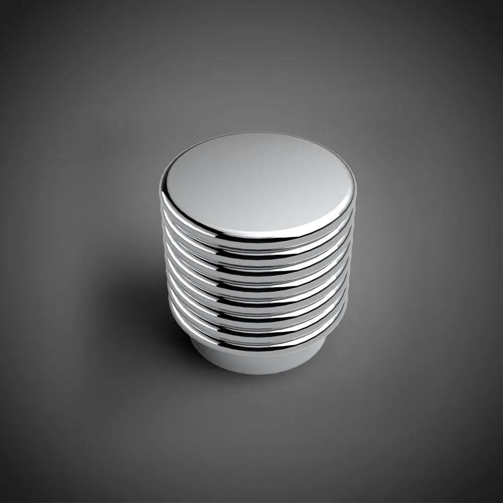 polished chrome cabinet knob