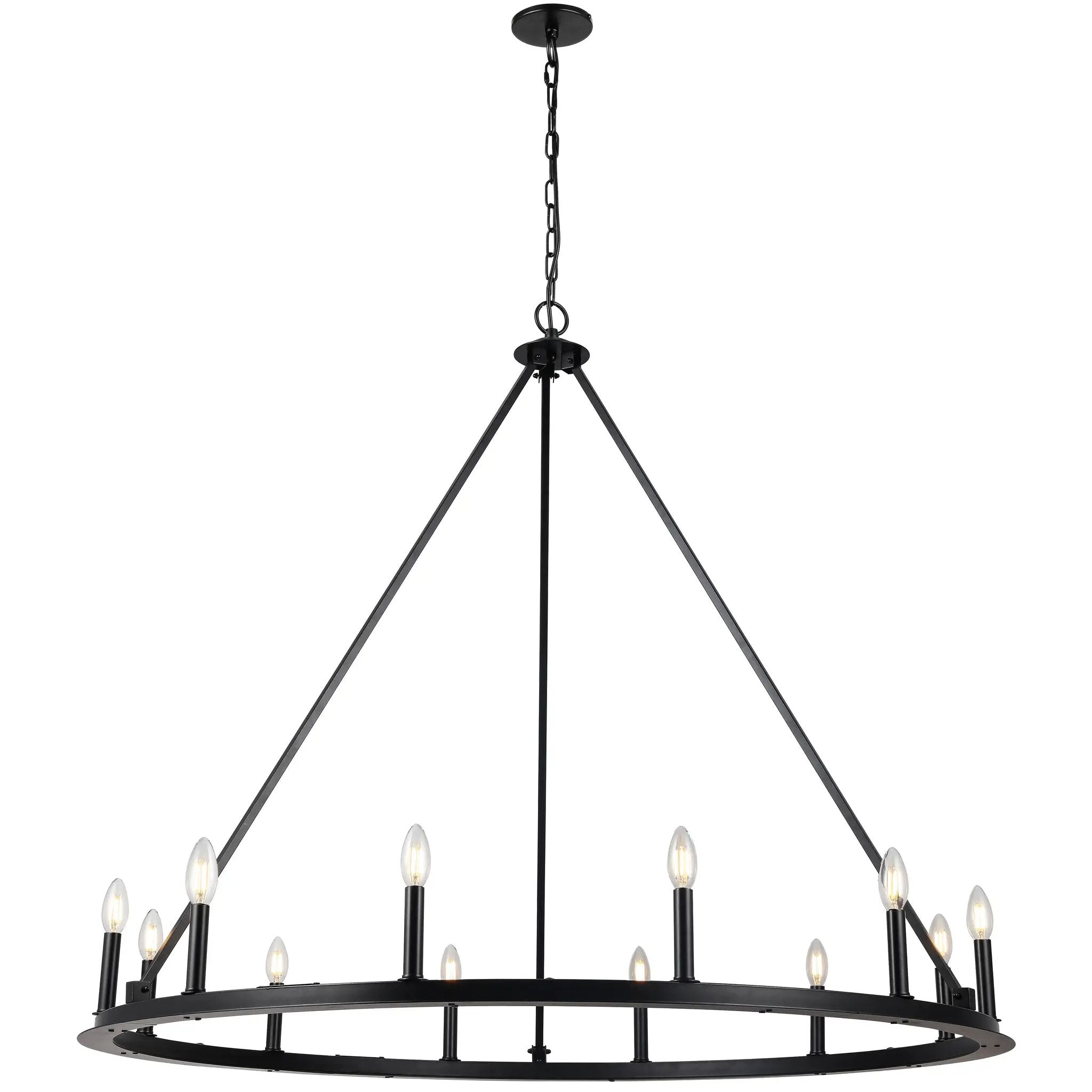 matte black chandeliers