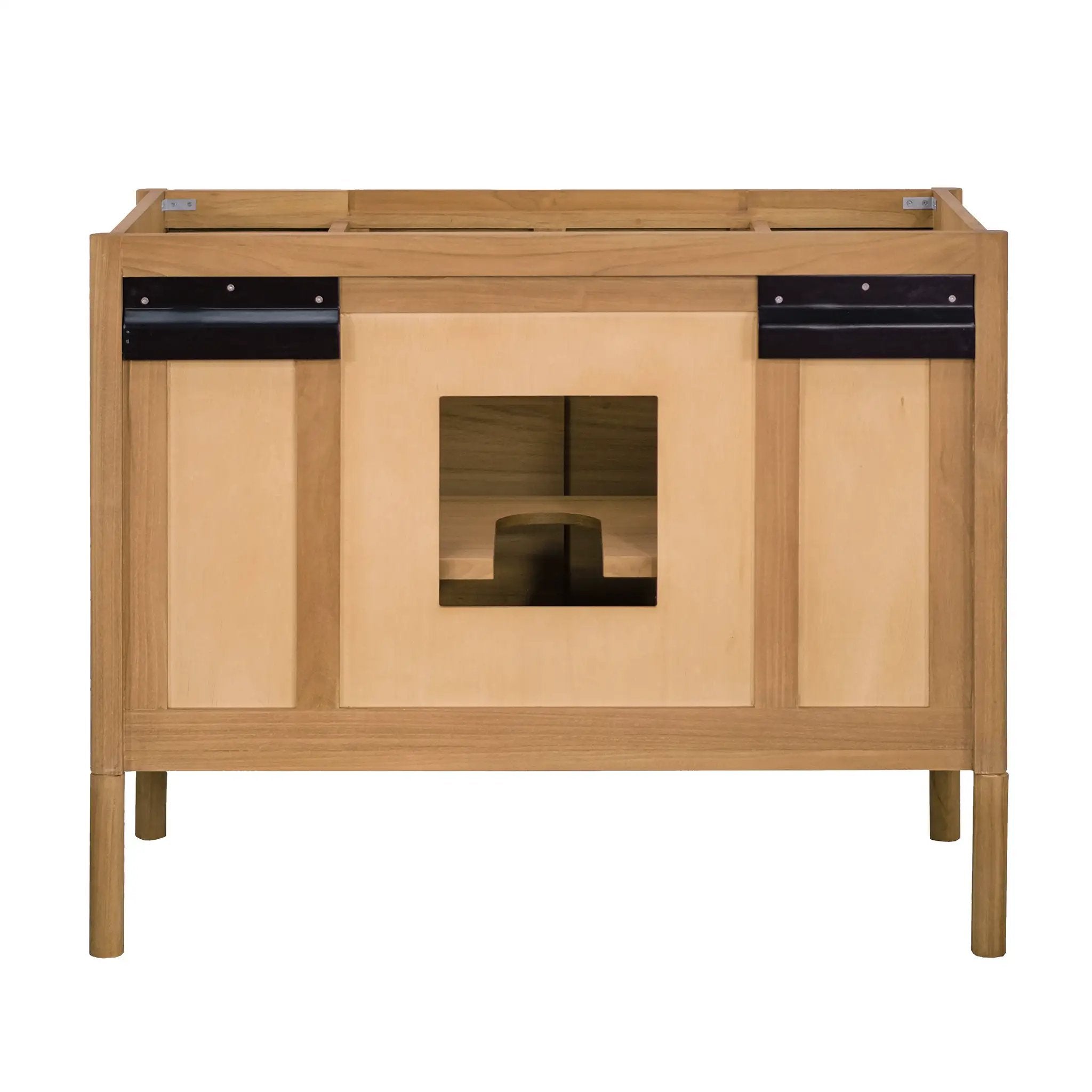 natural teak vanity base