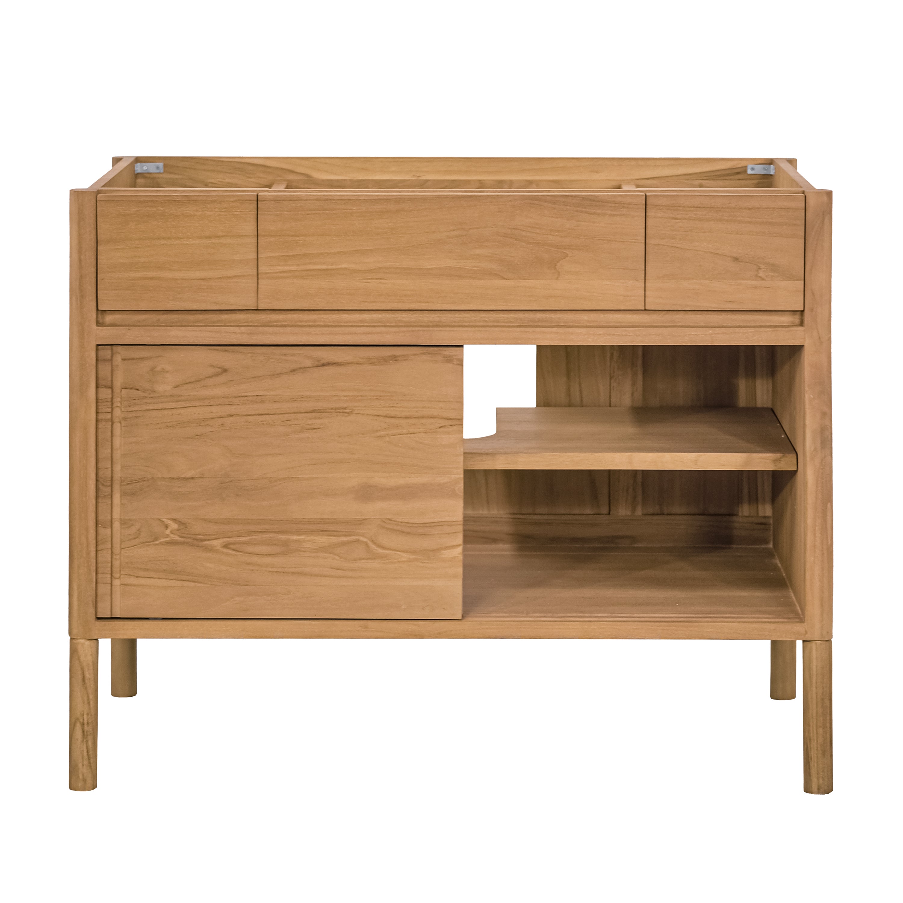 natural teak vanity set